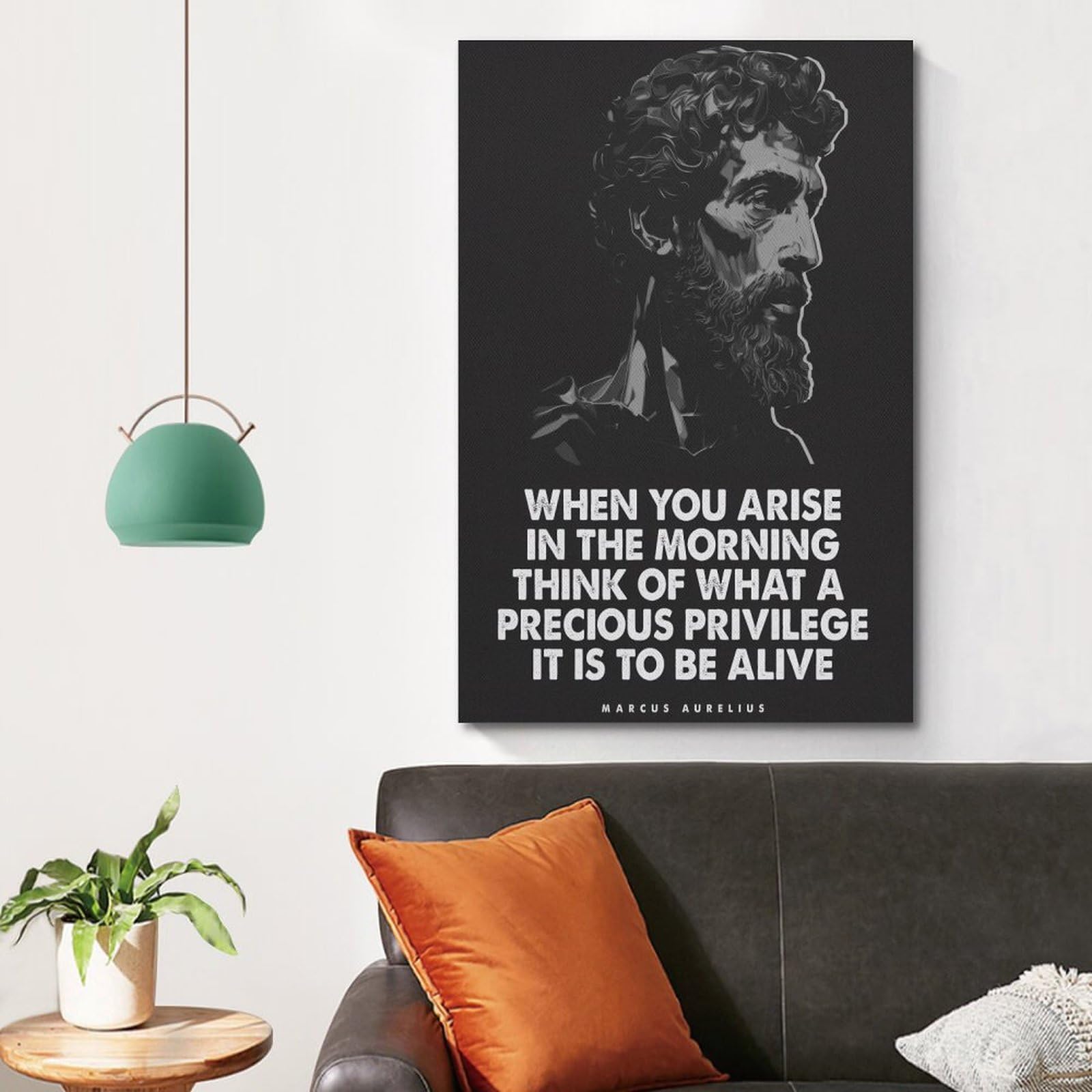 1600x1600 Marcus Aurelius Posters When You Arise In The Morning Motivational Wall Art Marcus Aurelius Quotes Stoic Quotes Philosophy Poster Gigapixel Scale 2x Poster For Room Aesthetic Posters 24x36inch60: Posters & Prints