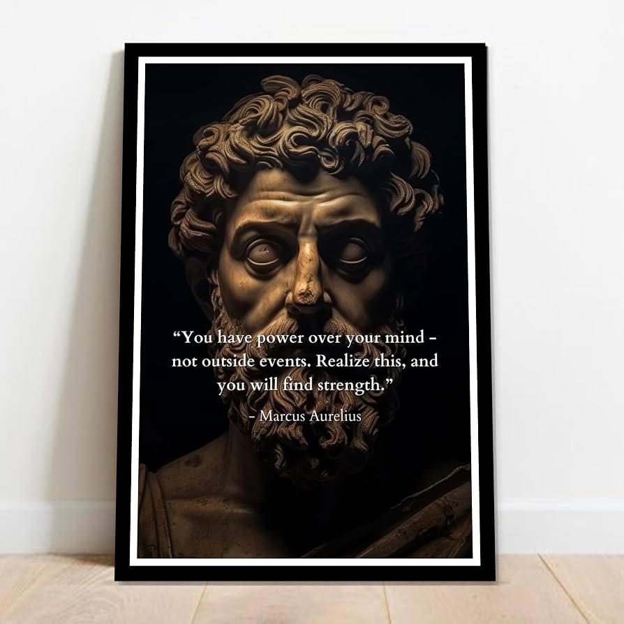 894x894 Waltractive Marcus Aurelius Motivational Quote Framed Poster Philosophy Wall Art Roman Emperor Artwork for Home and Office Decor in 33x22 and 48x33 CM : Amazon.in: Home & Kitchen