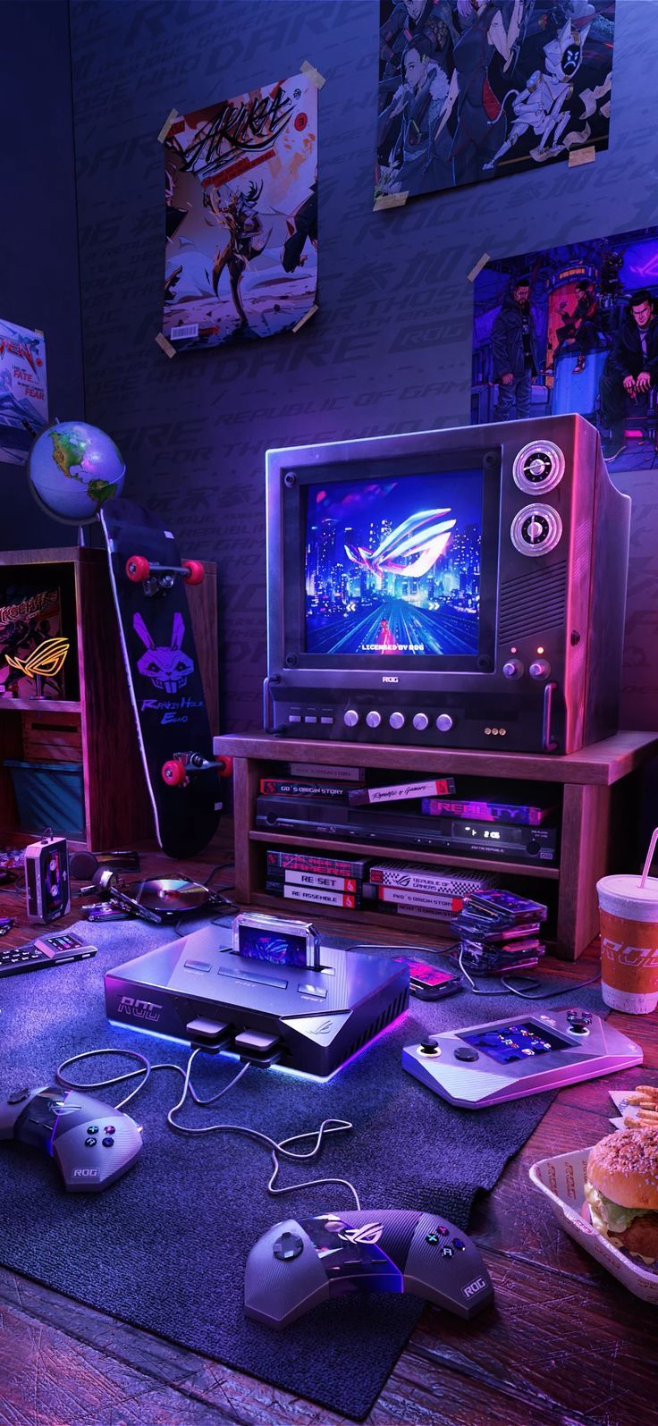 736x1595 ROG Wallpaper Design｜RETRO RE:imagined