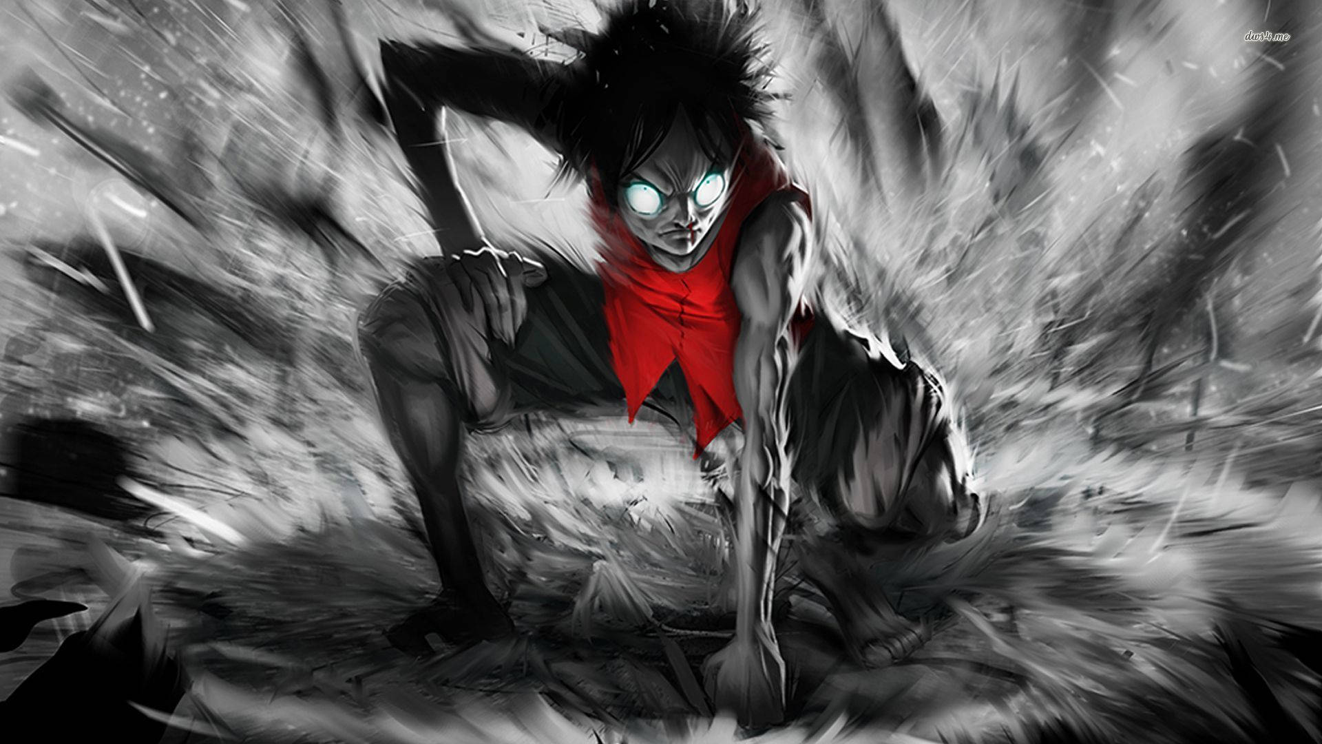 1920x1080 Download Luffy throws down a punch with the power of the sea! Wallpaper