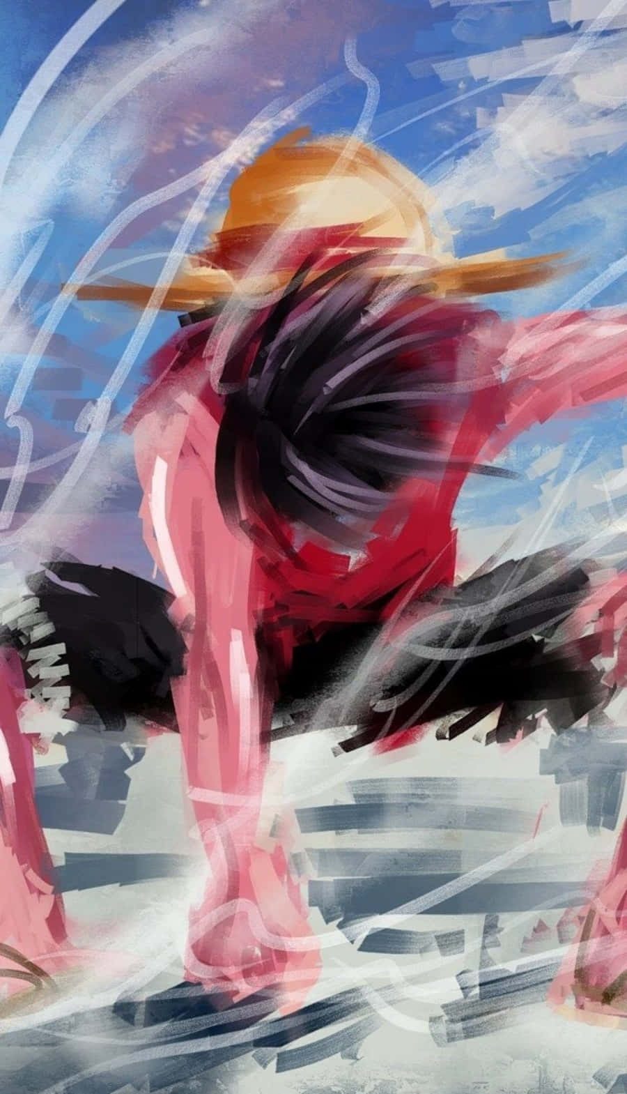 900x1569 Download Punch Of One Piece Luffy Phone Wallpaper
