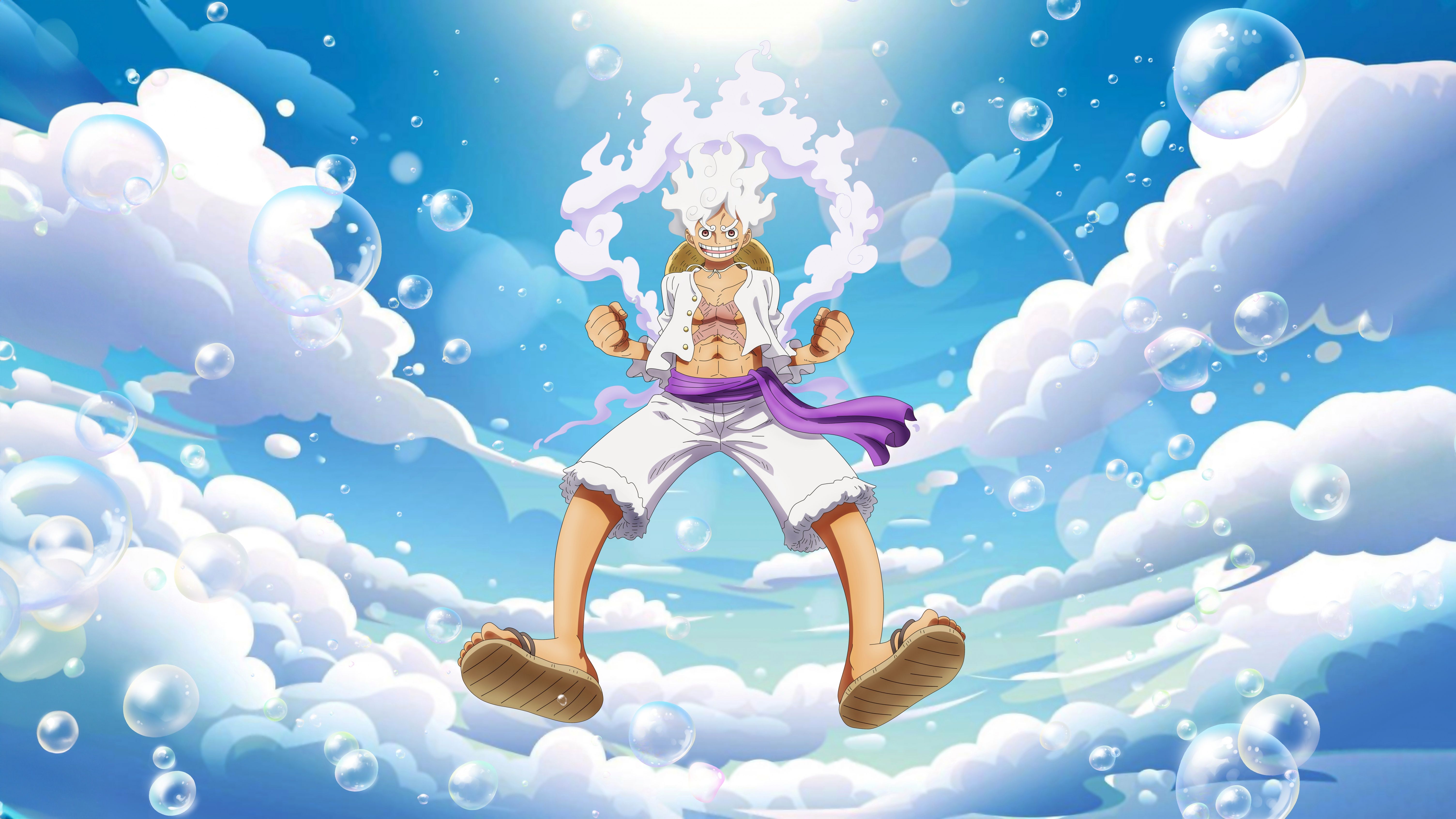 6016x3384 Luffy Wallpaper 4K, 8K, Gear 5K, Sun God Nika