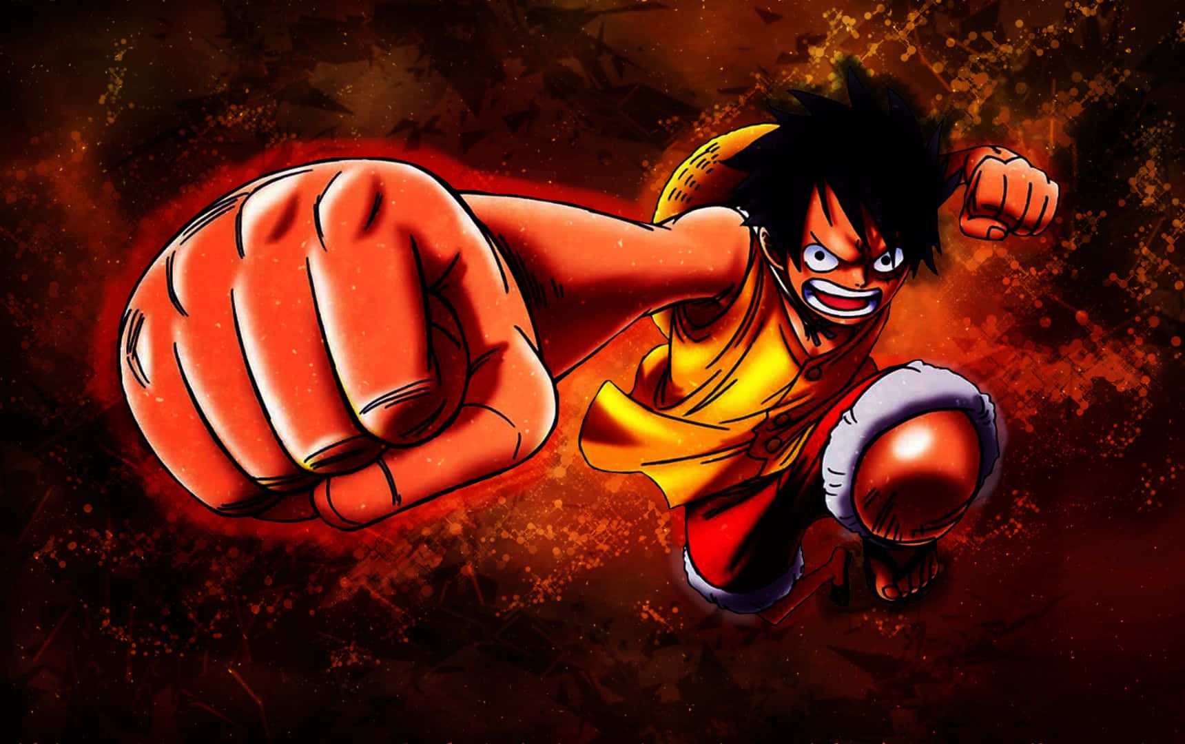 1720x1080 Download Luffy Power Punch Anime Illustration Wallpaper