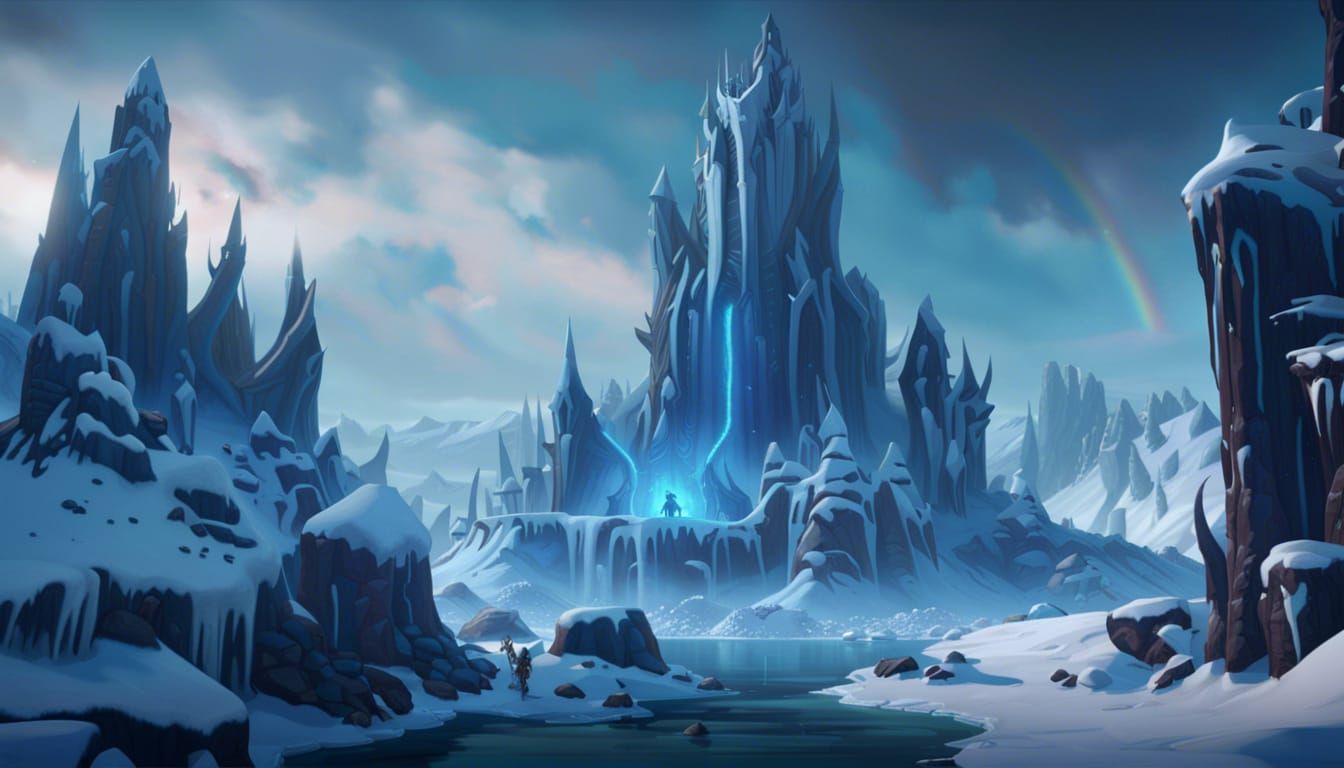 1344x768 Icecrown Citadel, Northrend Arctic Landscape of North
