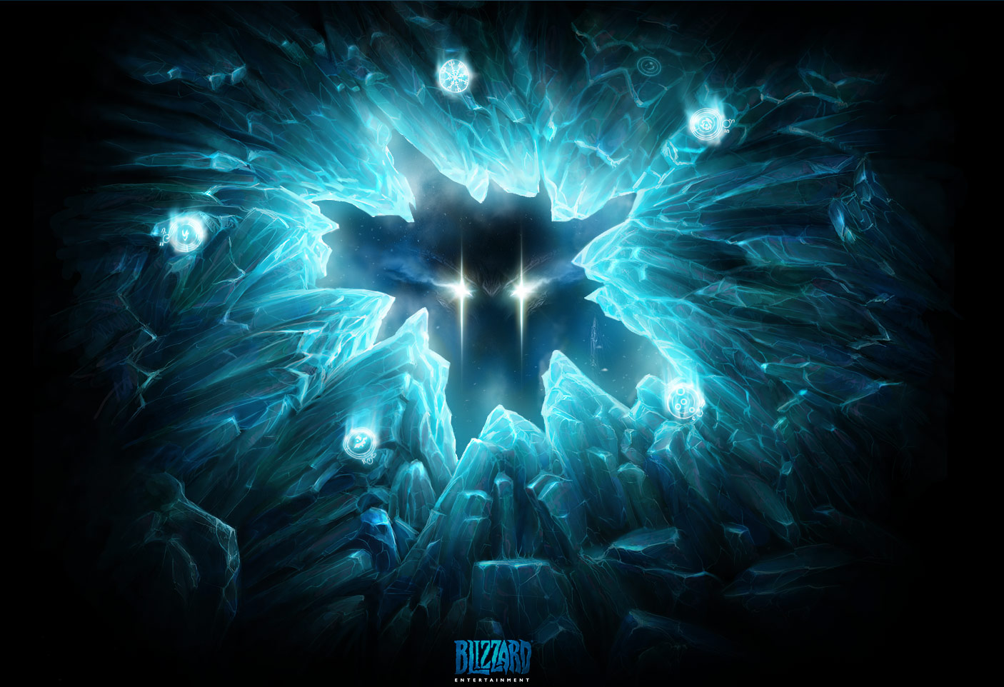 1406x962 The inside of the Frozen Throne chamber glacier. It lies within the Icecrown Citadel in Northrend. The Lich King and the spirit of Ner'zhul lies withi