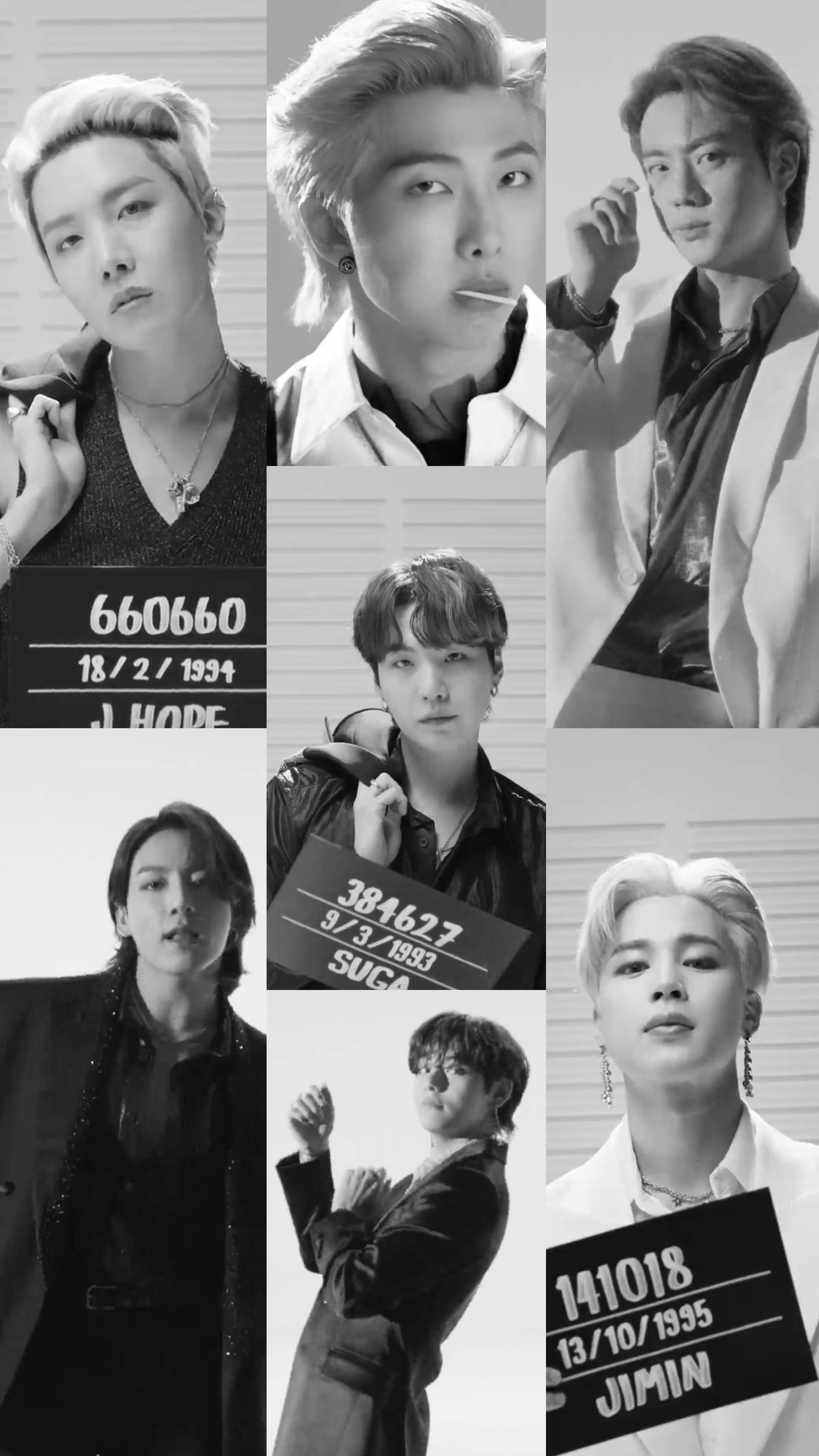1920x3415 Download Cool Men BTS Black And White Wallpaper