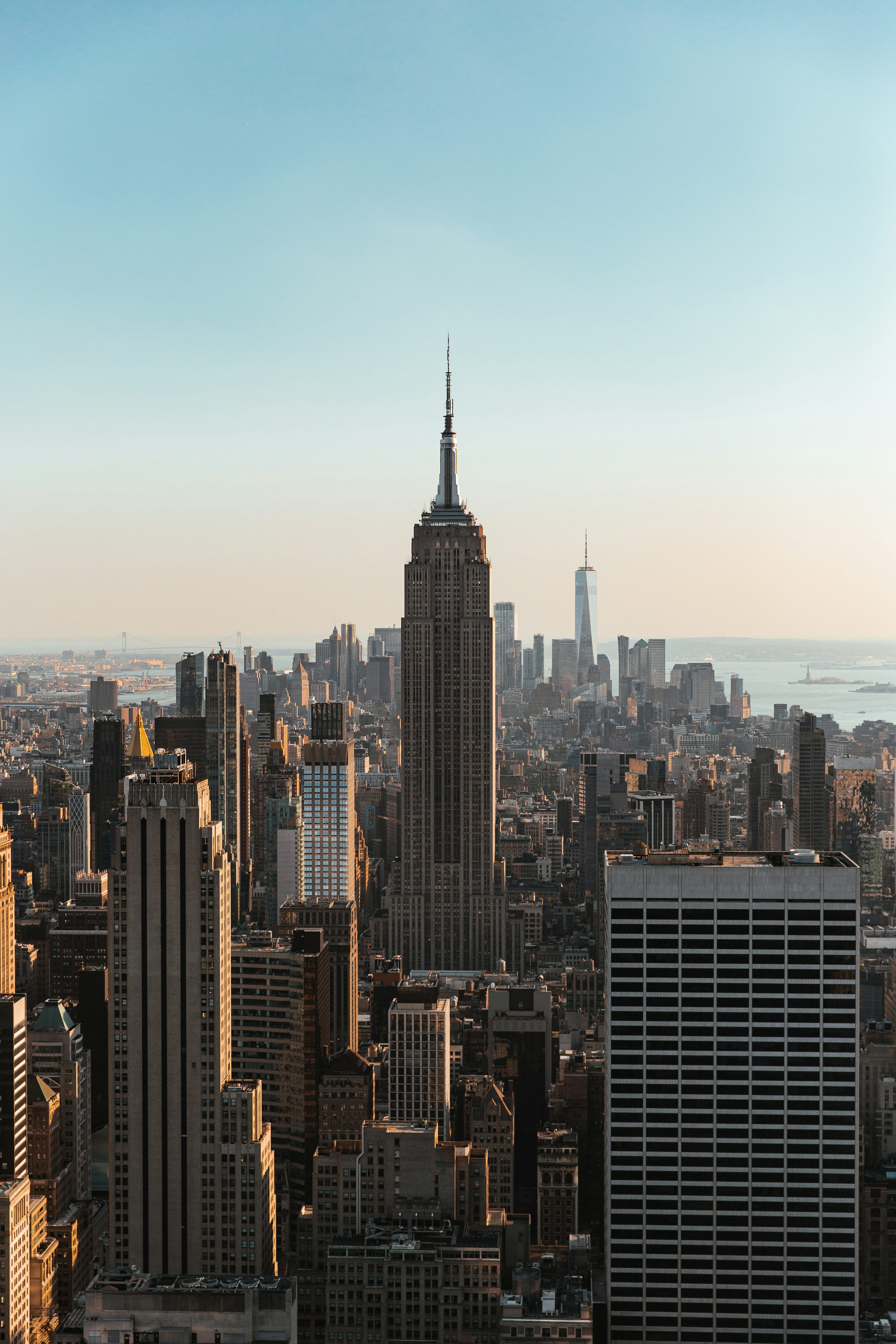 3000x4500 A view of a city with tall buildings