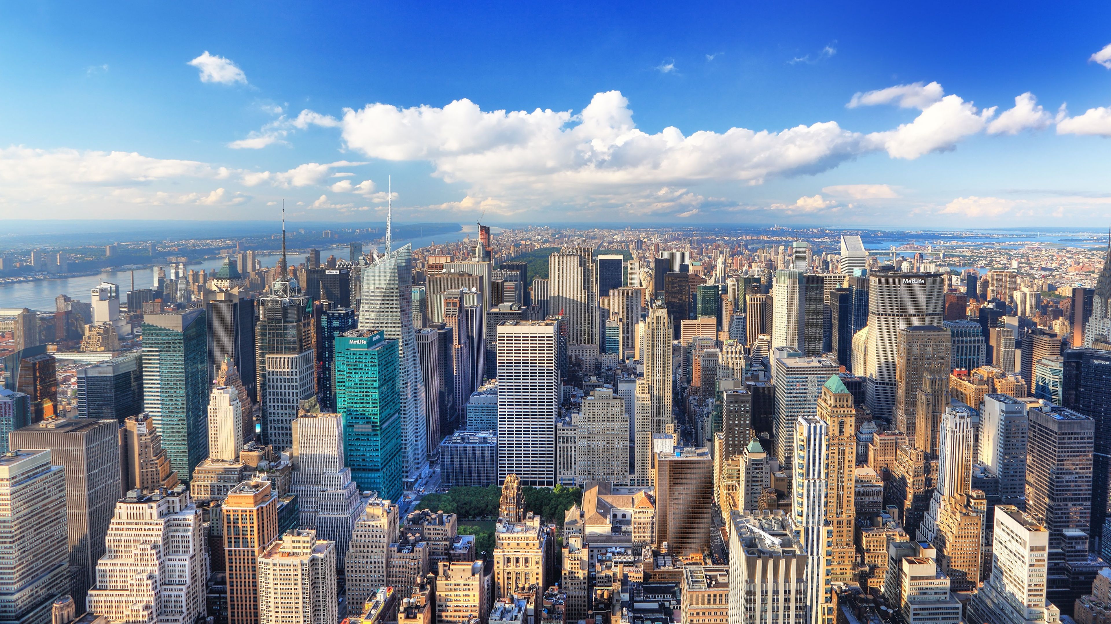 3840x2160 Wallpaper Aerial View of City Buildings During Daytime, Background Free Image