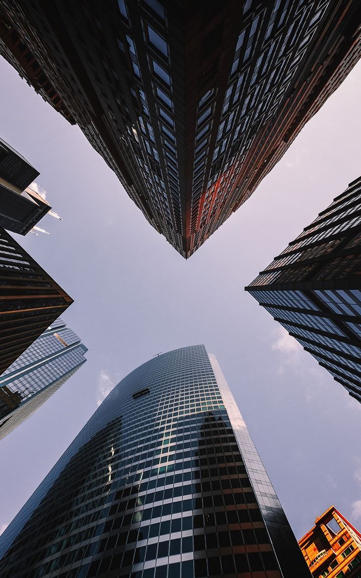 736x1177 Wallpaper architecture skyscrapers view from below