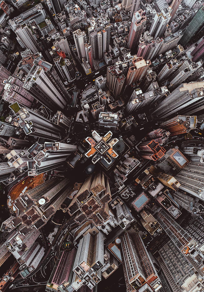 800x1143 Aerial view, top view, bird's eye view, building, skyscraper, cityscape, city, HD phone wallpaper