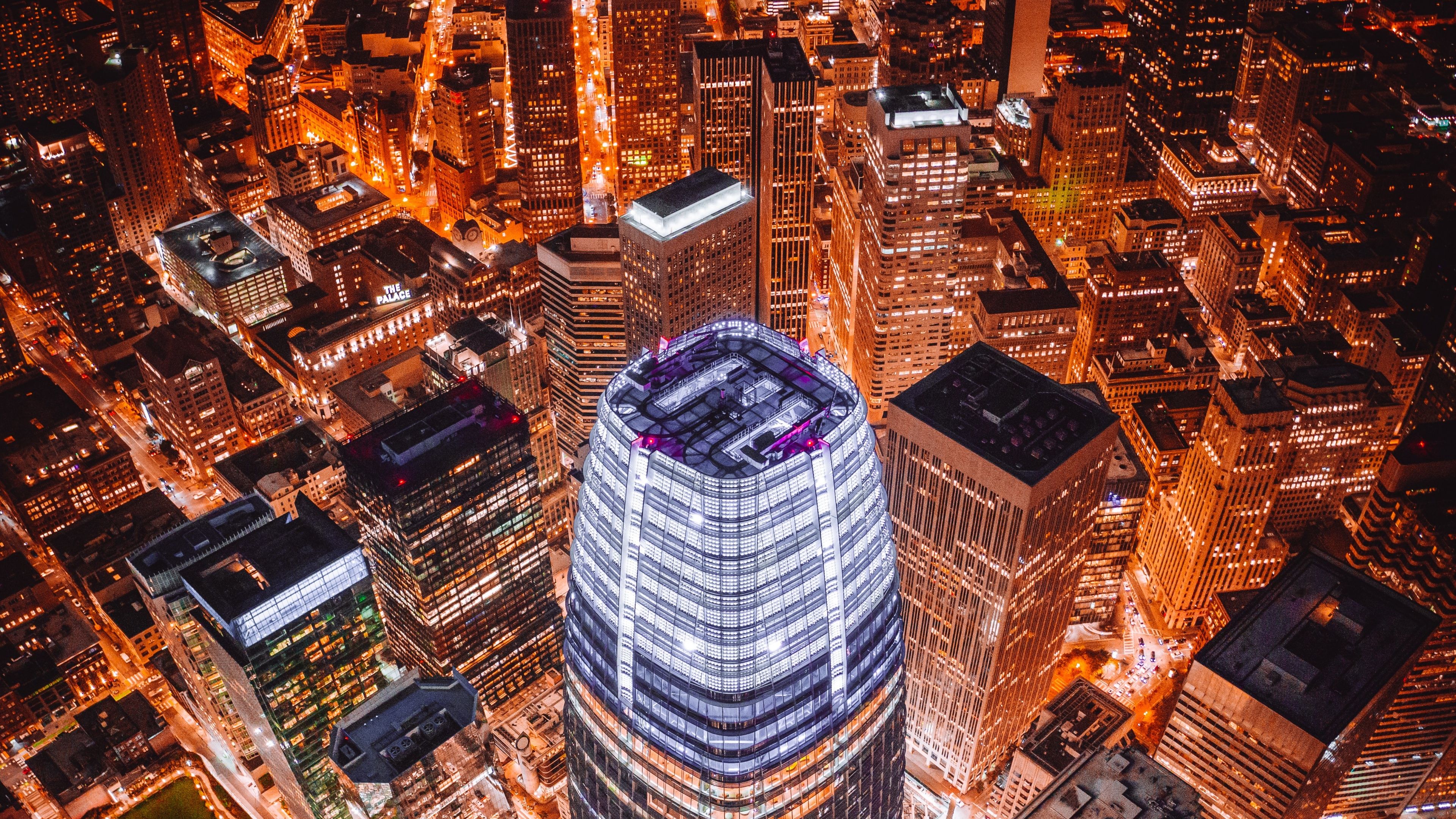 3840x2160 Tallest Skyscraper Wallpaper 4K, San Francisco, Aerial view