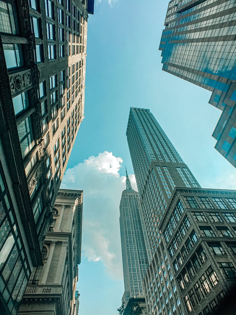 800x1067 Skyscraper, architecture, bottom view, building, city, HD phone wallpaper