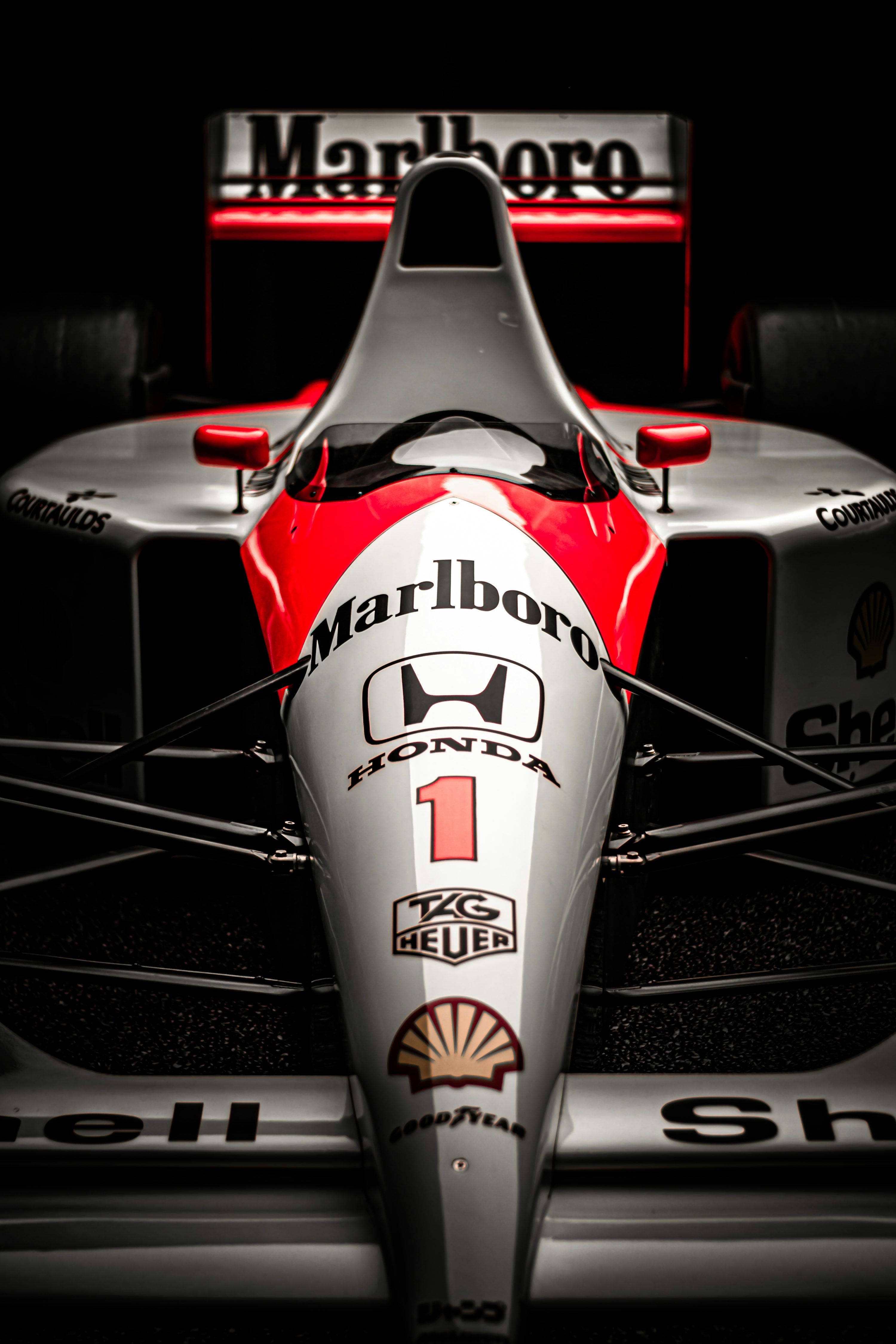 3000x4500 A formula 1 race car with marlboro branding