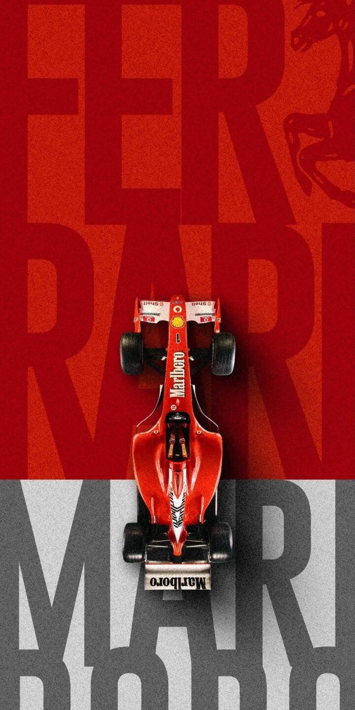 720x1440 Classic Red Marlboro Ferrari F1 Wallpaper