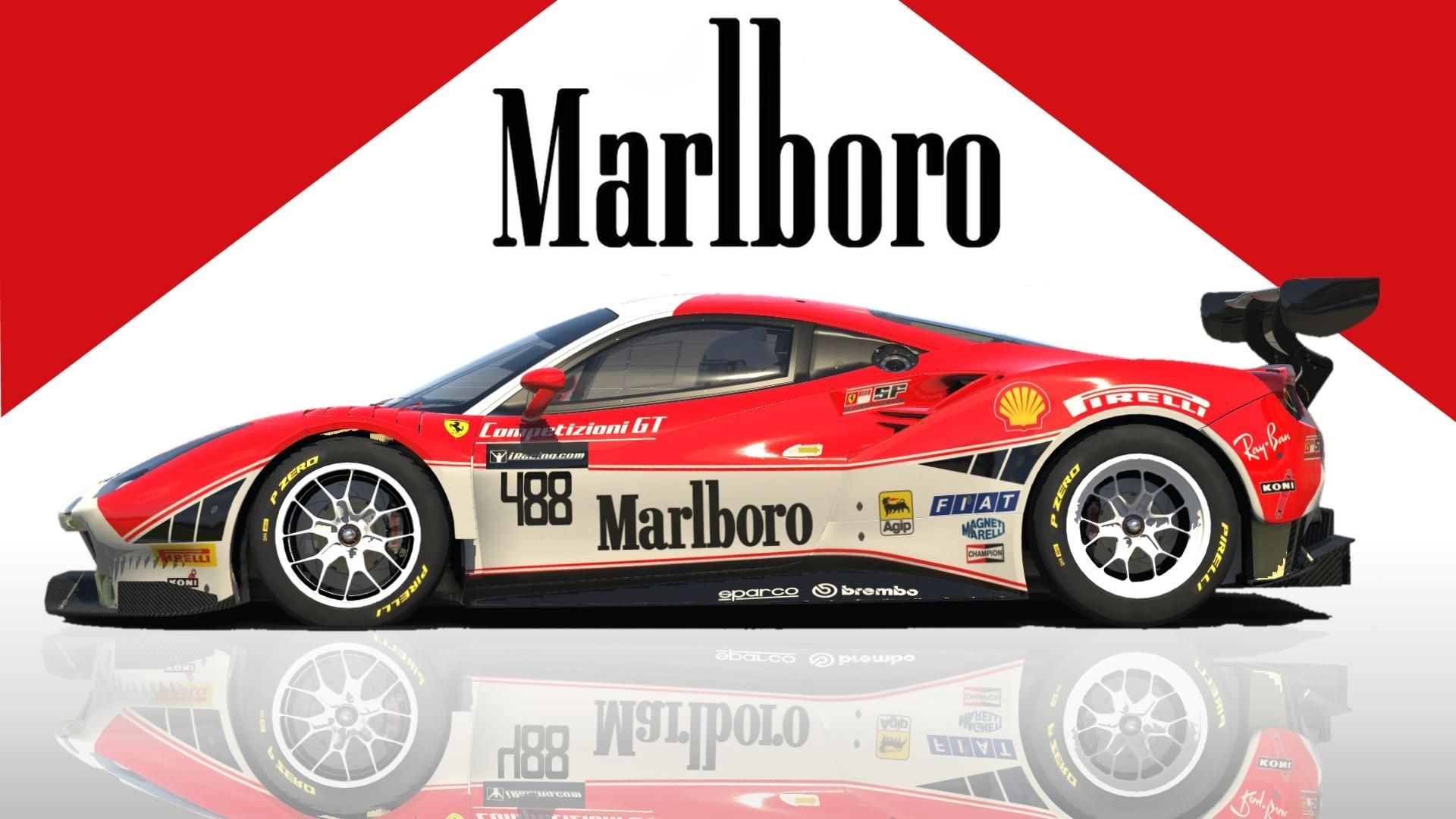 1920x1080 Ferrari 488 GT3 Marlboro