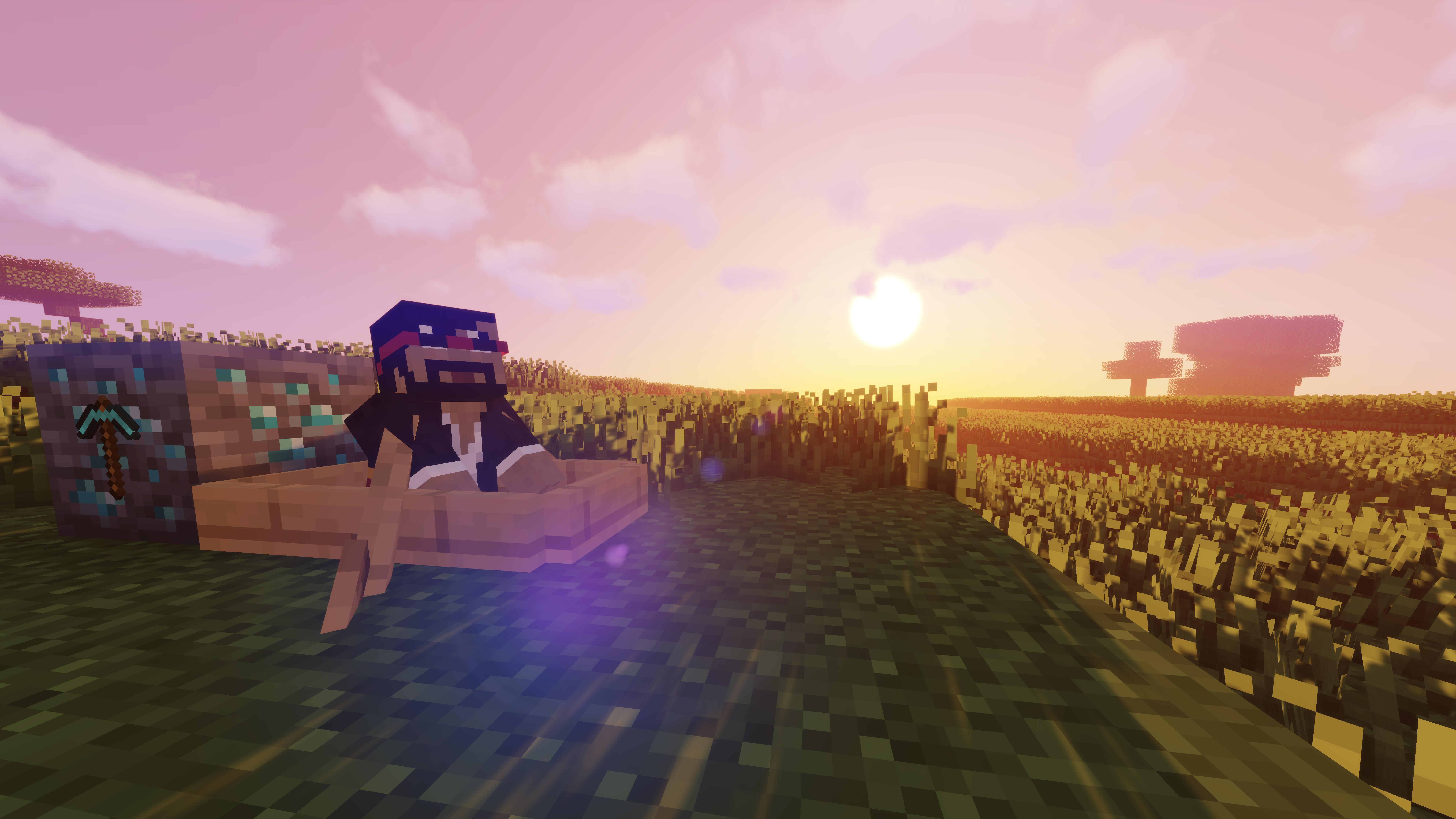 7670x4314 I tried to recreate one of the classic Minecraft wallpaper. But this time, only using the game