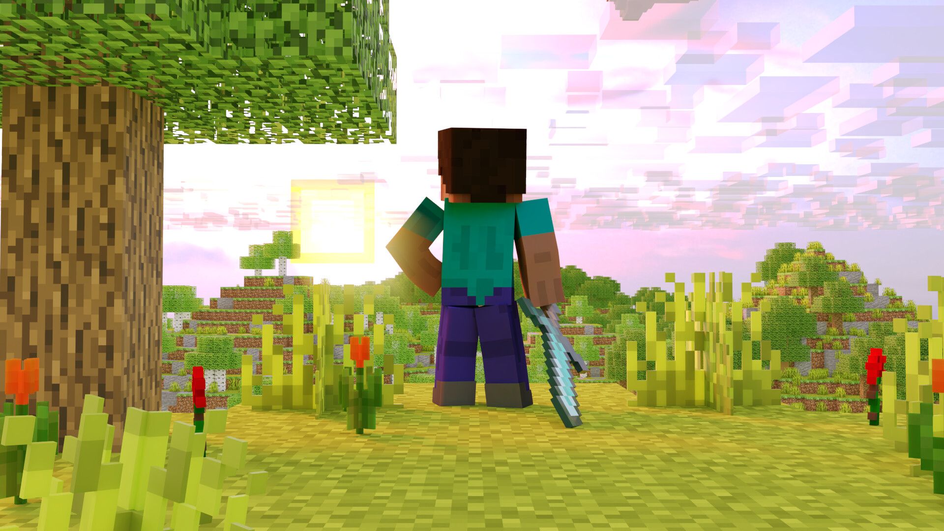 1920x1080 Old Minecraft Renders