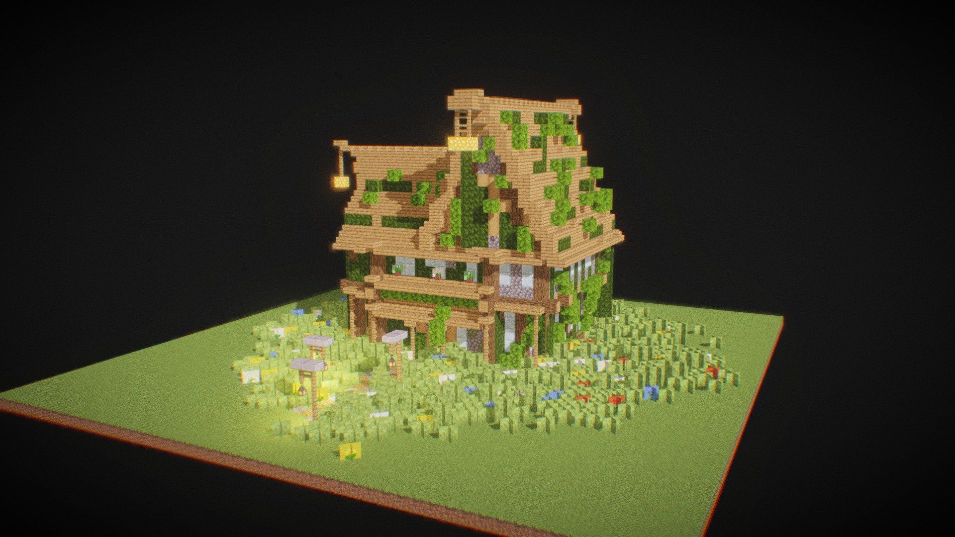 1920x1080 Minecraft Old House Free 3D model by Octaclee [e4cd2a8]