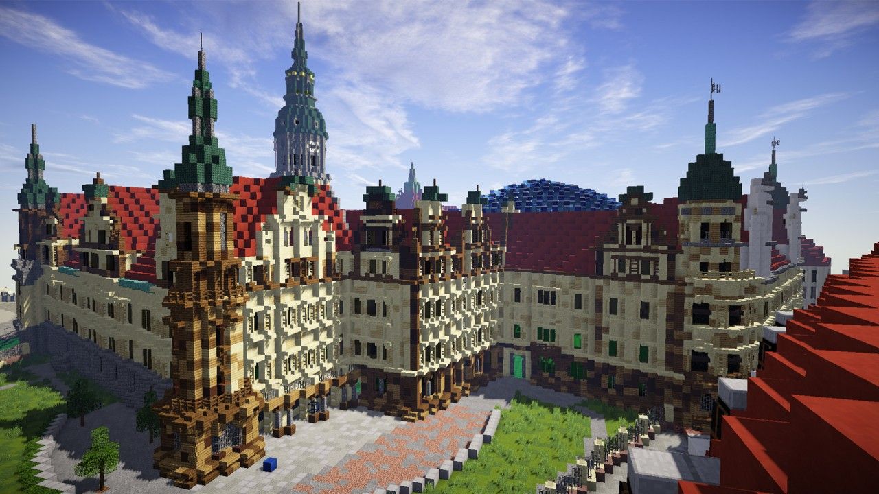 1280x720 Castle Dresden Germany Museum Palace HD Minecraft Wallpaper