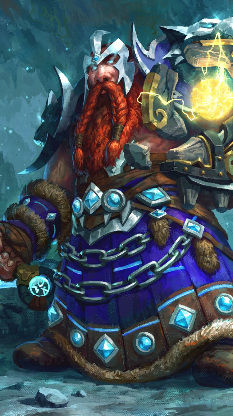 750x1334 Phone wallpaper: Video Game, World Of Warcraft, Shaman, Staff, Dwarf, Shield, Warcraft 1119464
