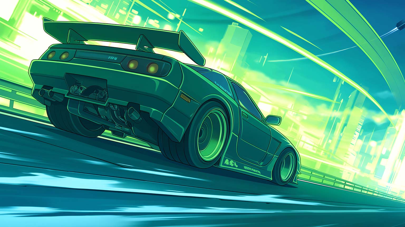 1536x864 Neon Car Desktop Wallpaper