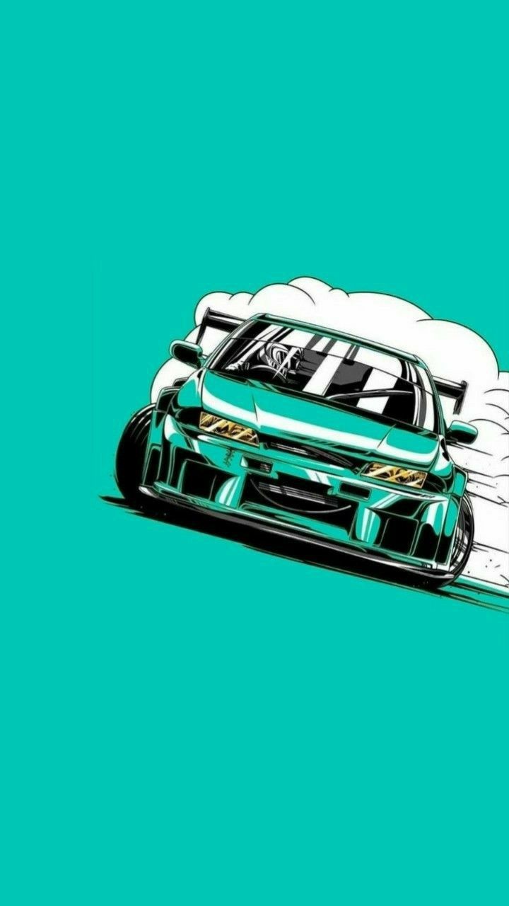 720x1280 Cartoon Car iPhone Wallpaper
