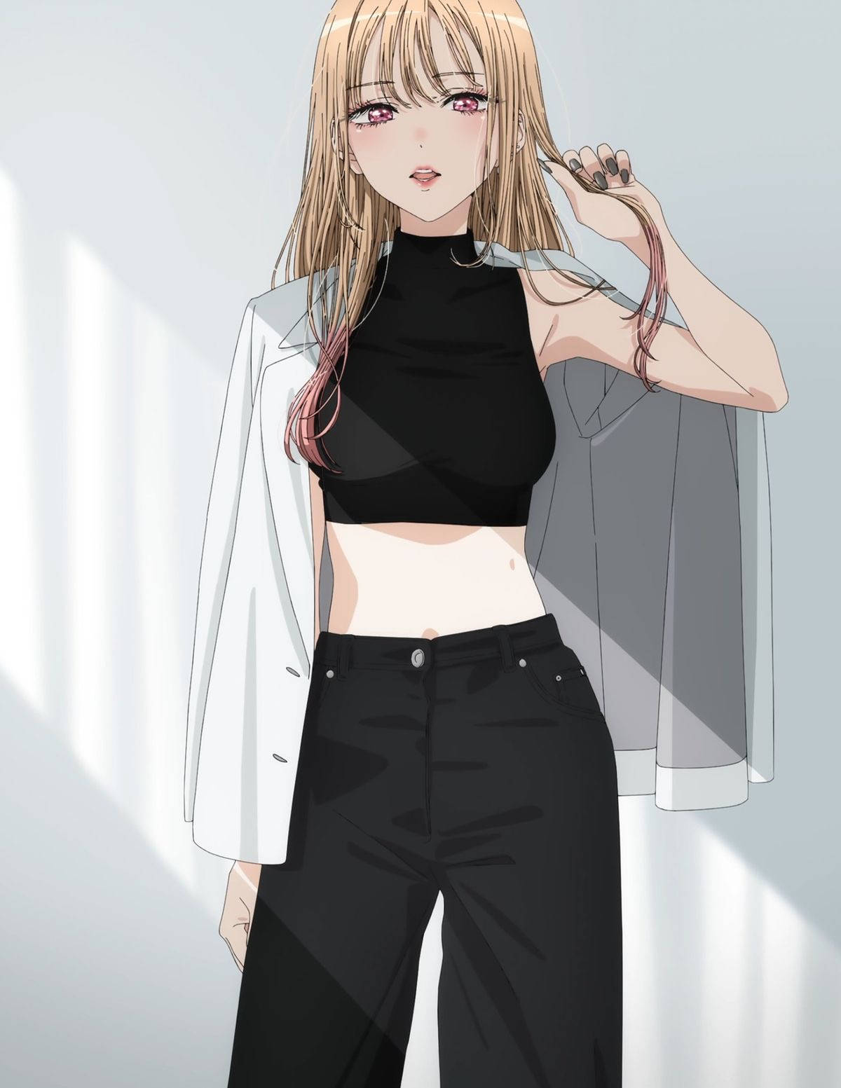 1200x1553 Download My Dress Up Darling Marin Black Outfit Wallpaper