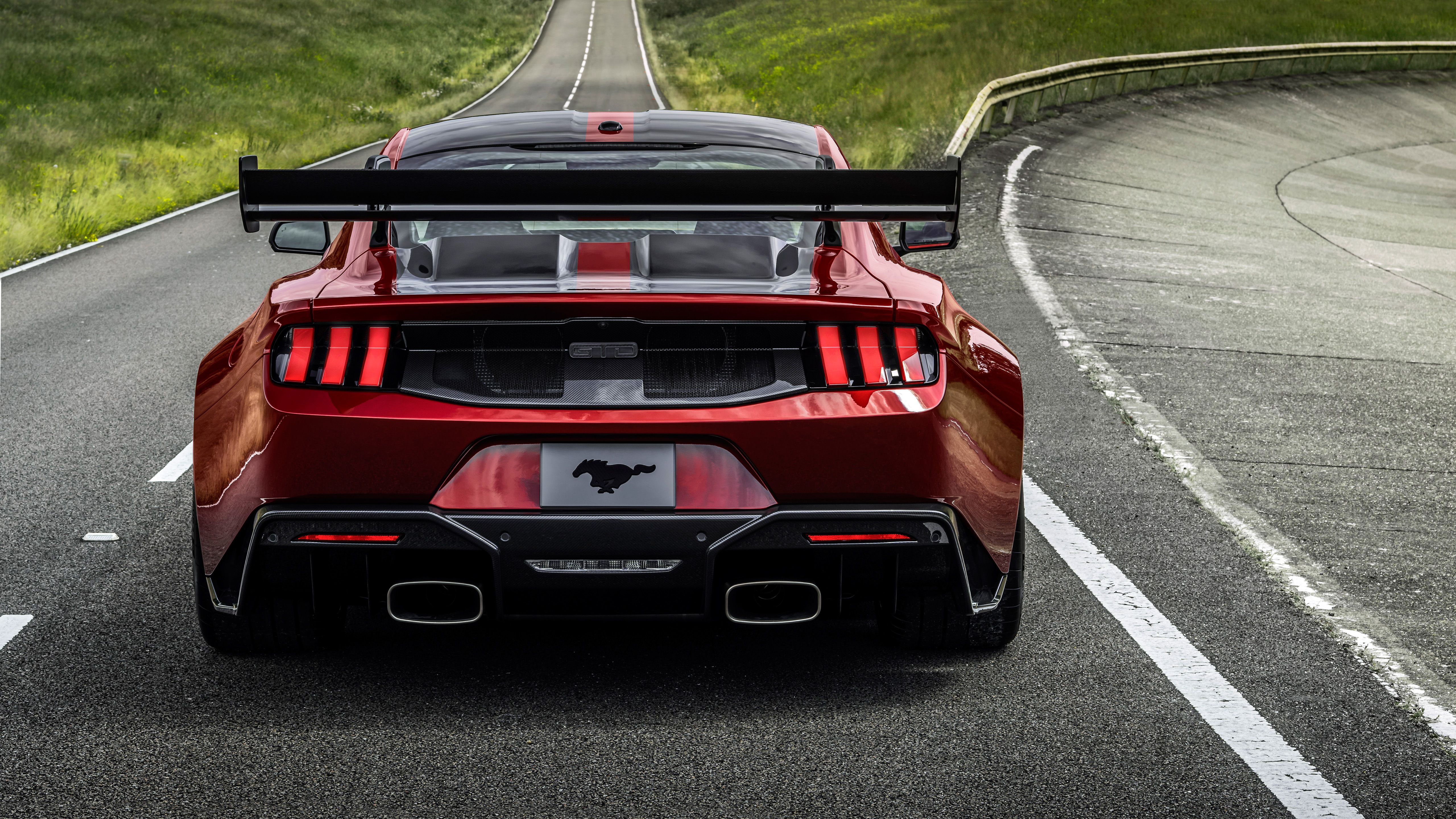 5120x2880 Ford Mustang GTD Performance Pack Rear View Desktop wallpaper 600x382