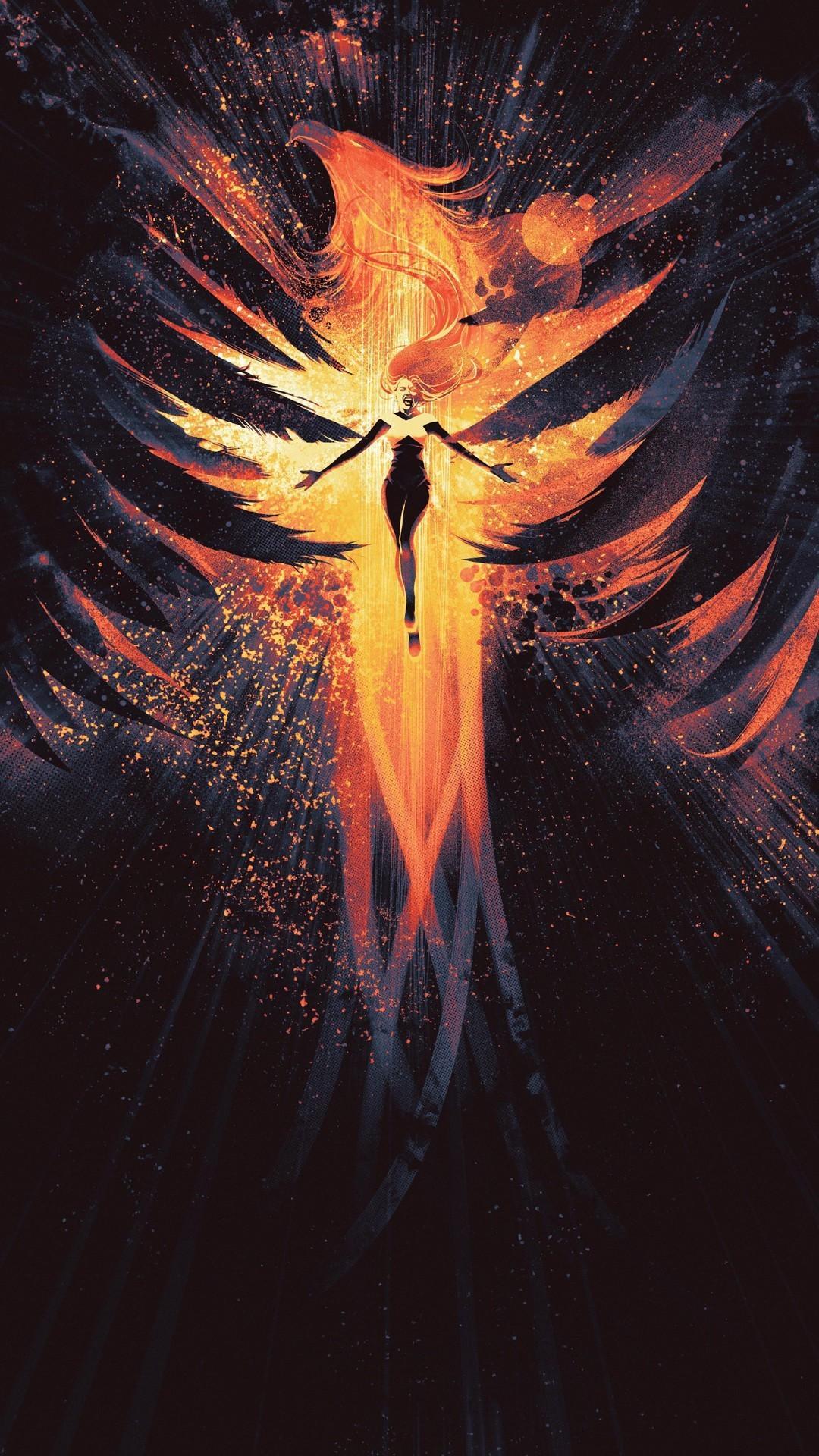1080x1920 Black Phoenix Wallpaper