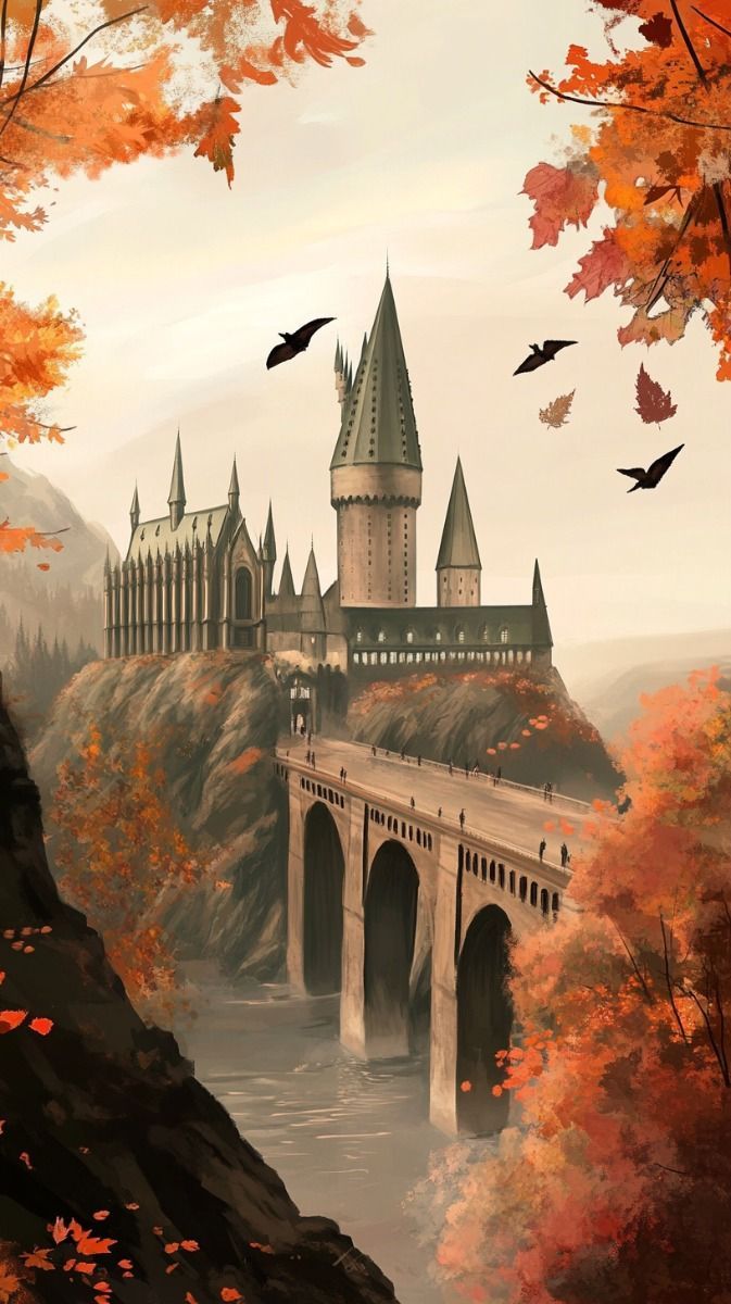 673x1200 Autumn at Hogwarts