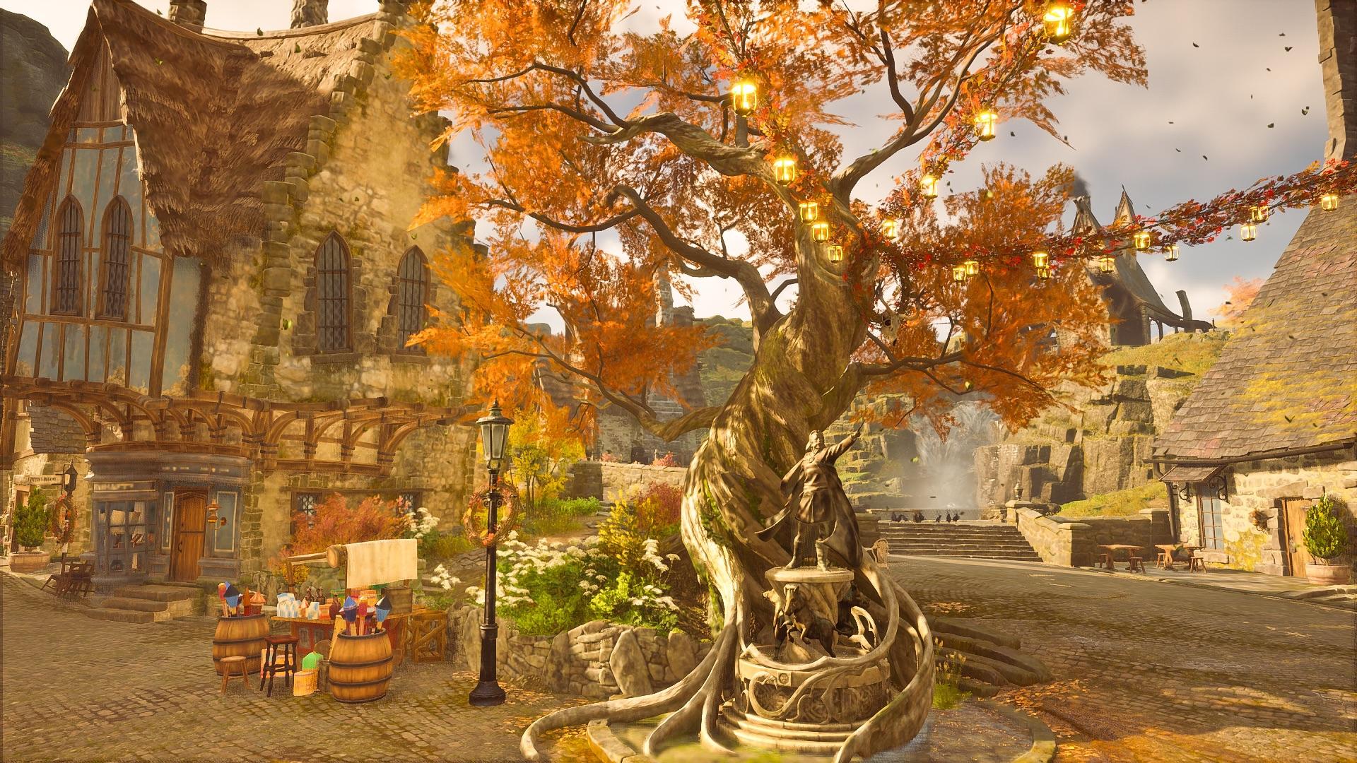 1920x1080 Cozy fall day in Hogsmeade