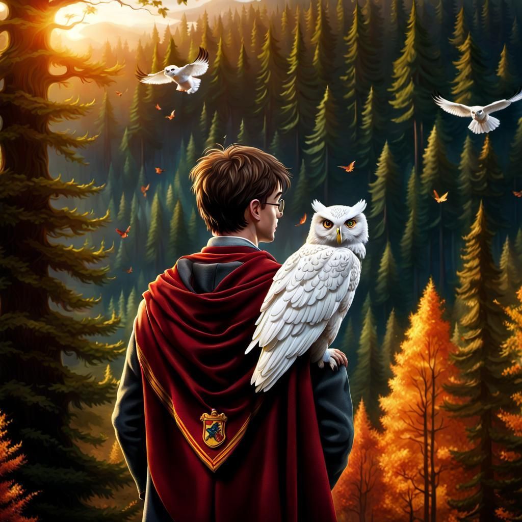 1024x1024 Harry Potter. Autumn woods near Hogwarts