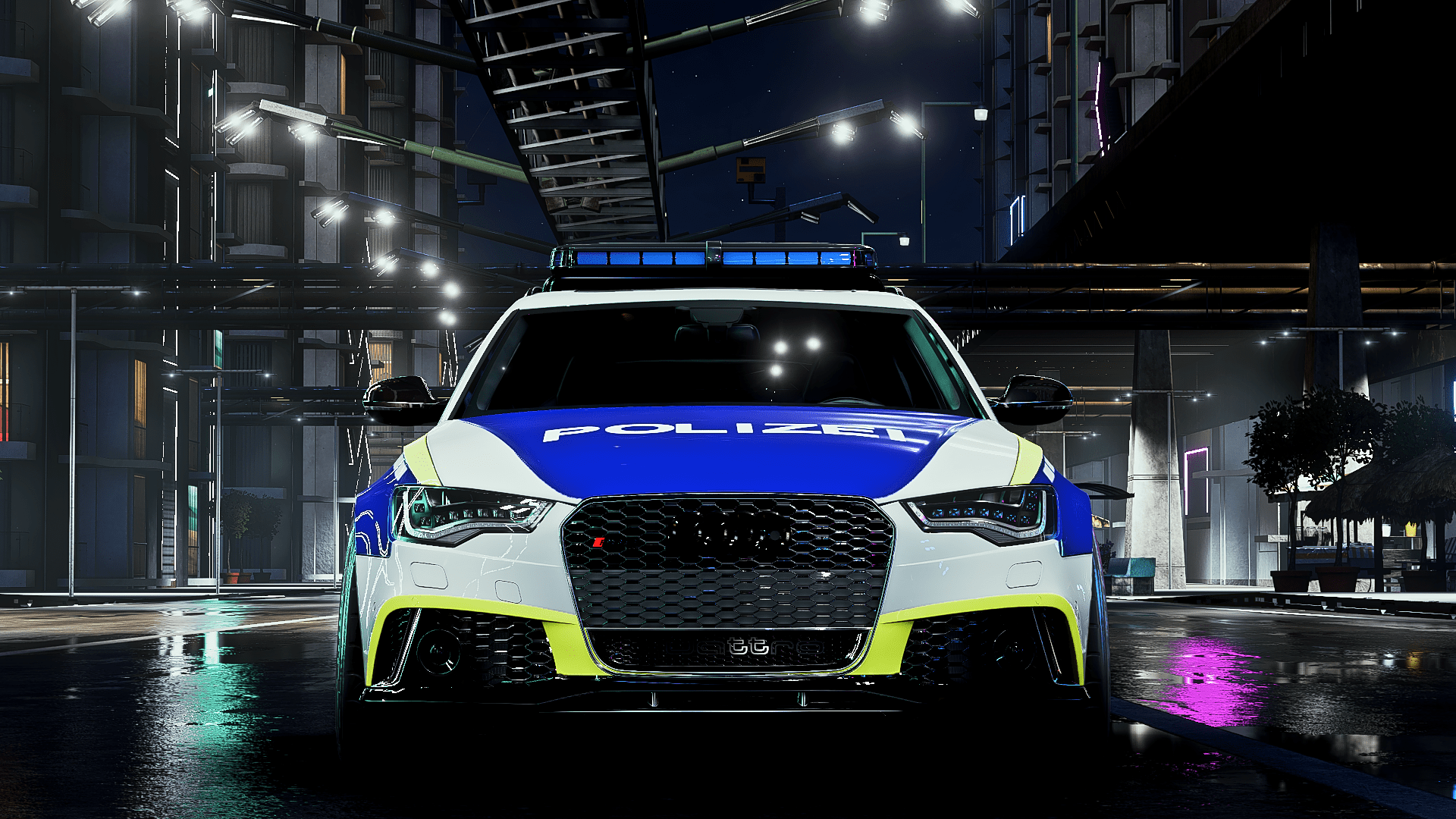 1920x1080 German Police design for the Audi RS6 16'. Let's catch the bad guys!