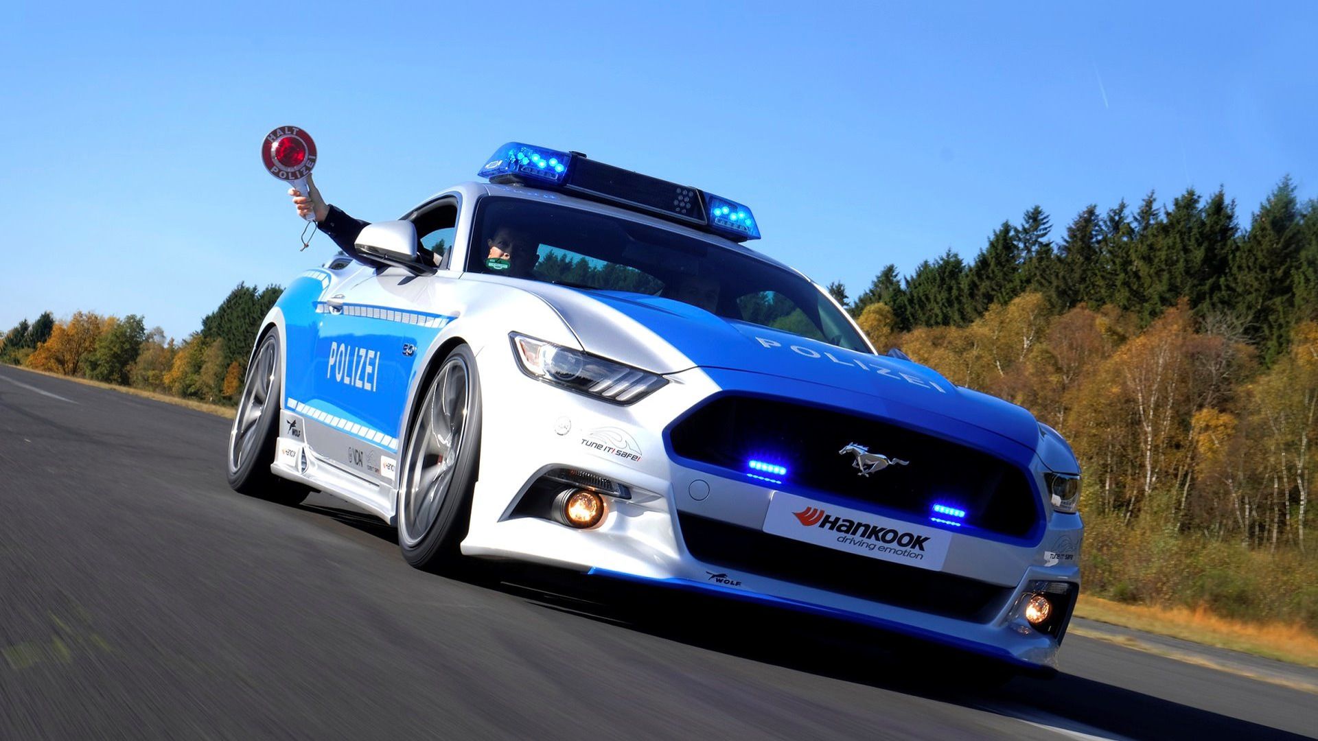 1920x1080 Germany's New Ford Mustang GT Police Car Looks Rad