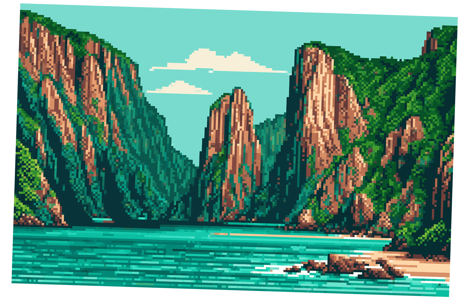 1500x960 Sea & Ocean Pack background (Ocean, Sea, Sky) Assets Pixelart / Pixel Art