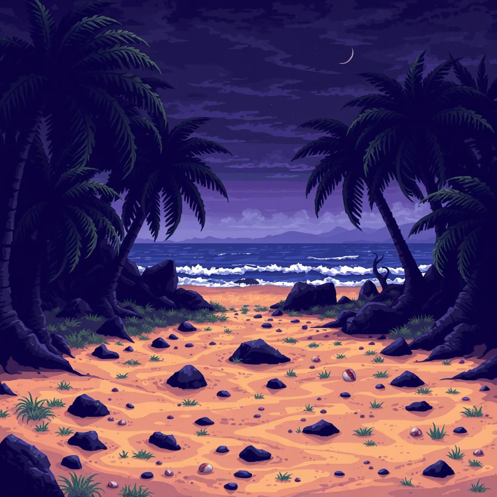 1024x1024 Pixelated Combat on a Mystical Island