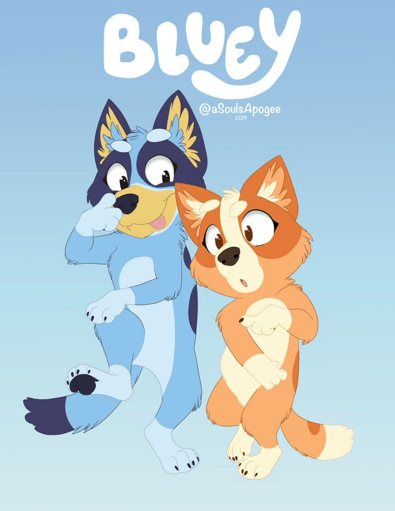 800x1036 Cute Bluey Wallpaper