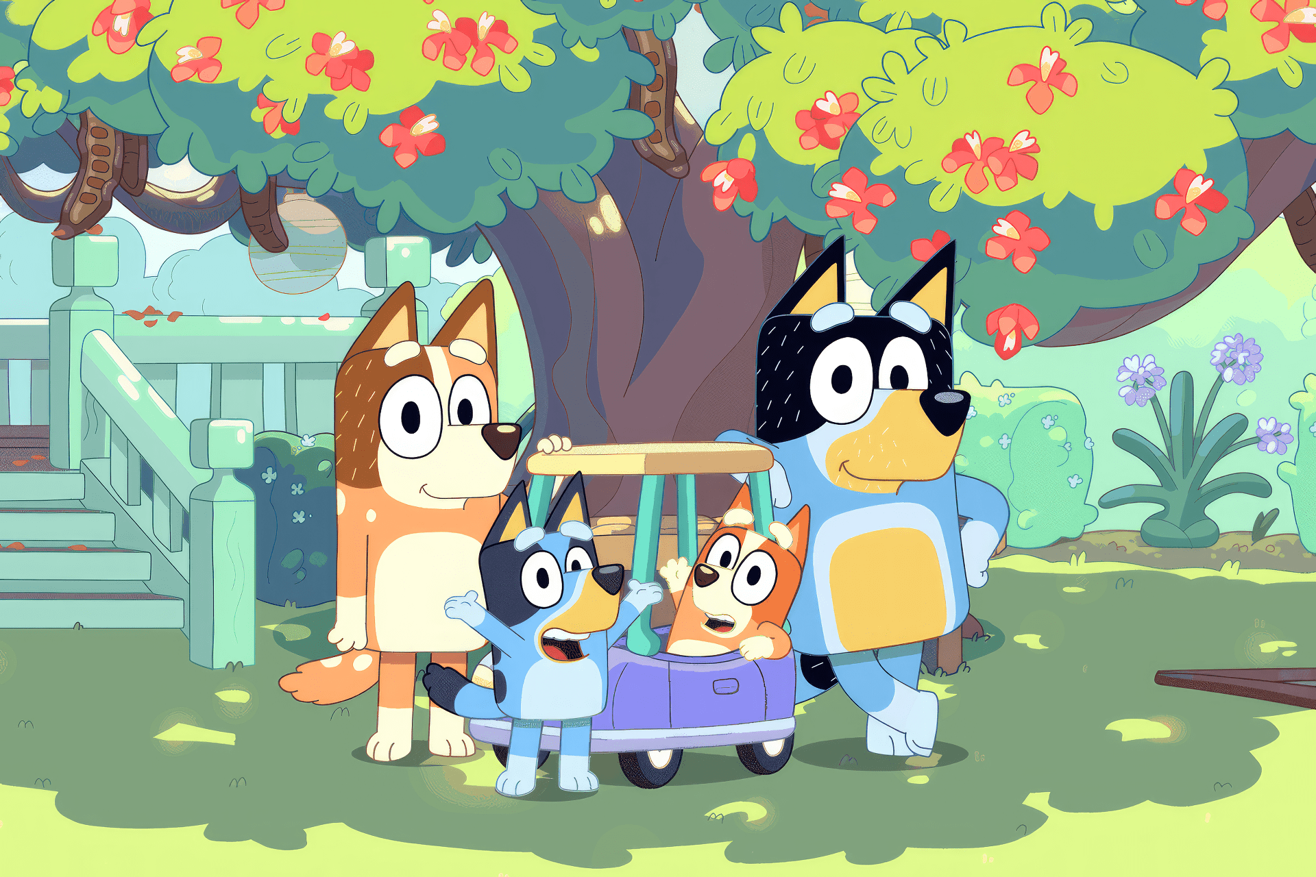 1920x1280 Bluey Family Cartoon HD Wallpaperx1280