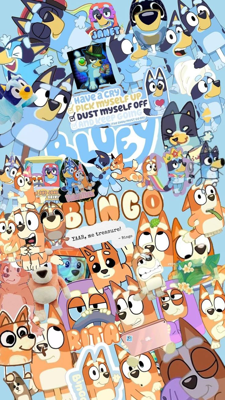 736x1308 bingo and bluey wallpaper <3
