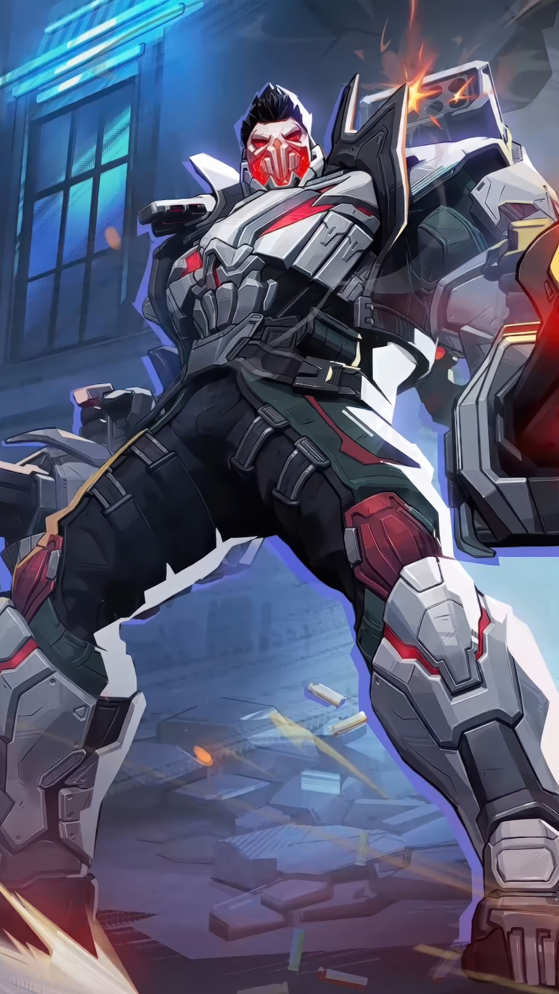 2160x3840 Punisher Marvel Rivals MVP Punisher 2099 Skin 4K Wallpaper iPhone HD Phone