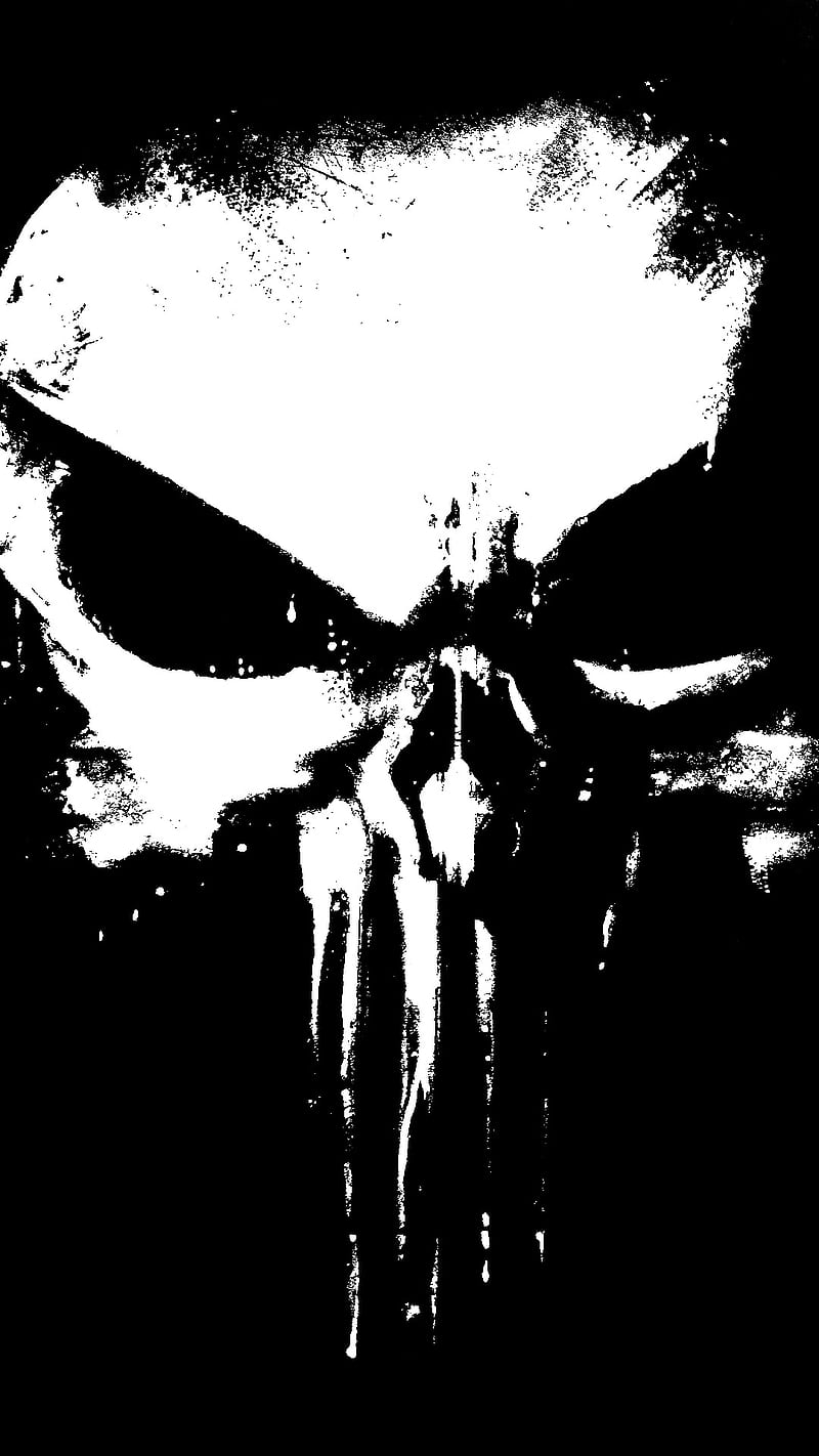 800x1422 Punisher Skull, cool, marvel, HD phone wallpaper