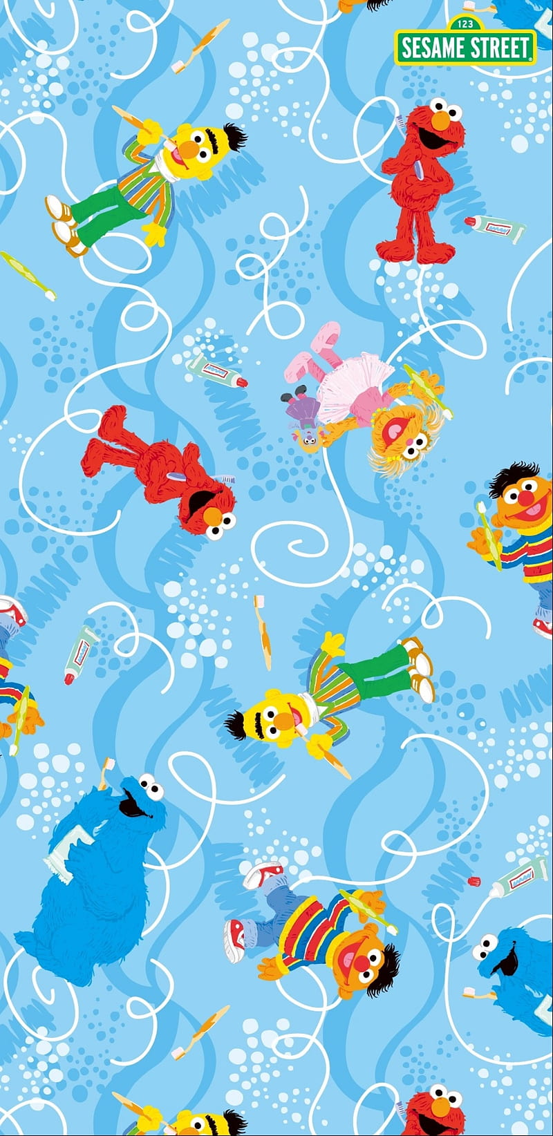 800x1644 Sesame Street, cookie monster, cute, elmo, HD phone wallpaper