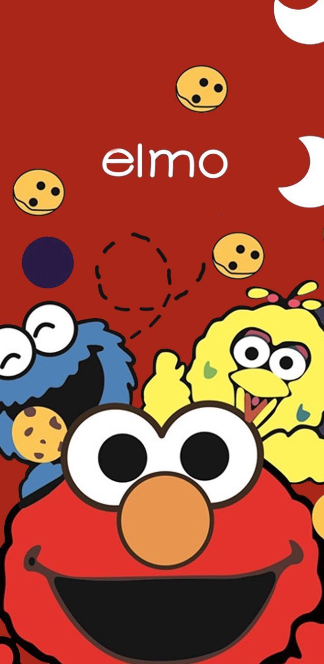 638x1308 ELMO COOKIES. Vintage posterler, Çizgi film, Resim