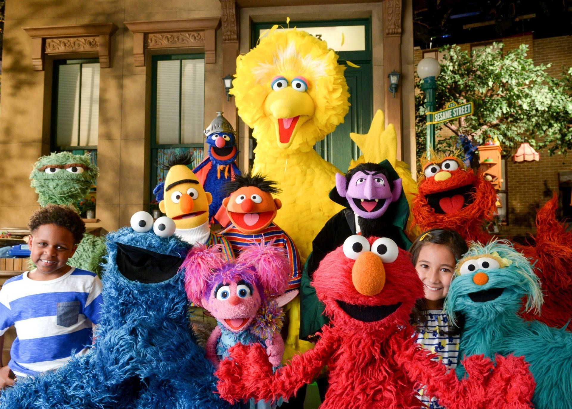 1920x1372 Download Sesame Street With Kids Wallpaper