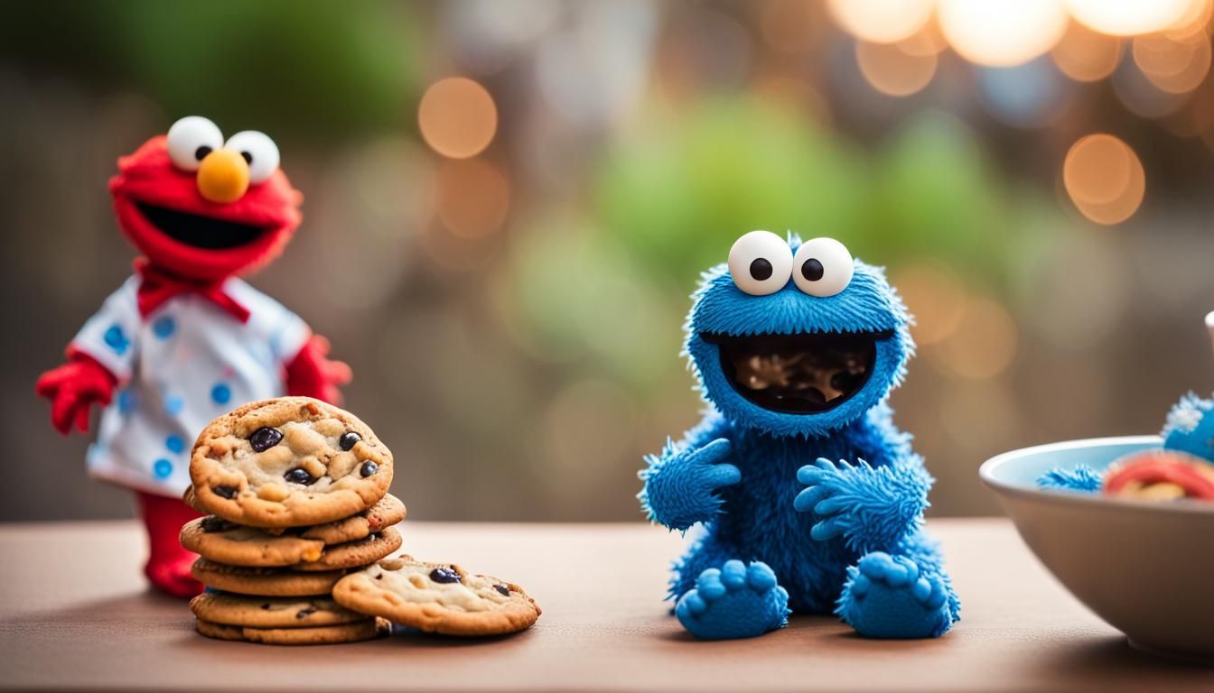 1344x768 Baby Cookie Monster and Elmo