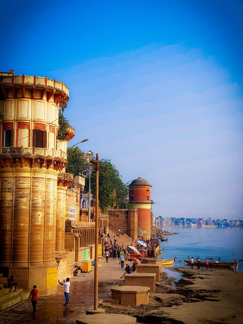 800x1067 Assi ghat varanasi, luxury, nature, HD phone wallpaper
