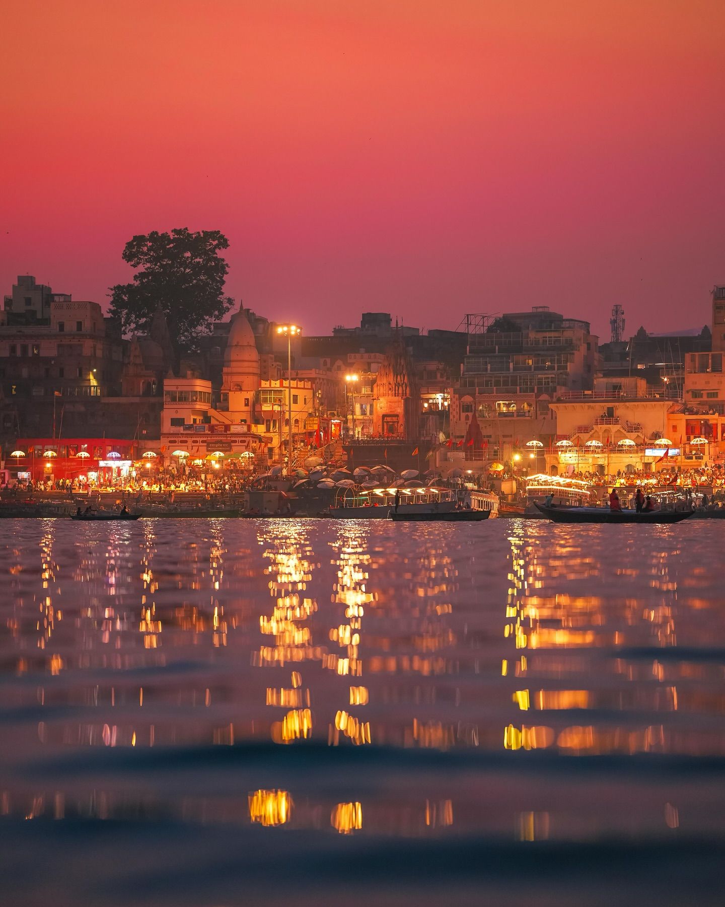 1440x1800 Amazing View of Varanasi ghats During Ganga Aarti!!