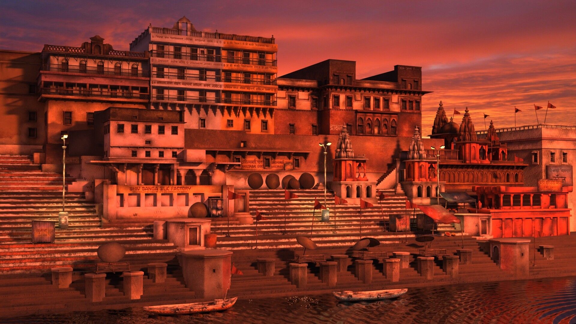1920x1080 Varanasi Ghat : 3D Game Environment