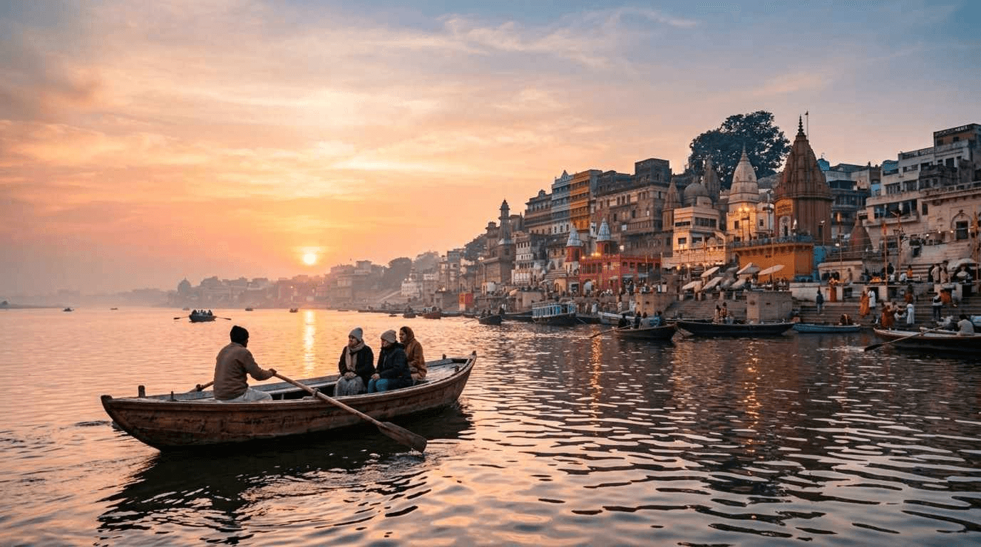1376x768 Book Sunrise Ganga Boat Ride in Varanasi for Tourists