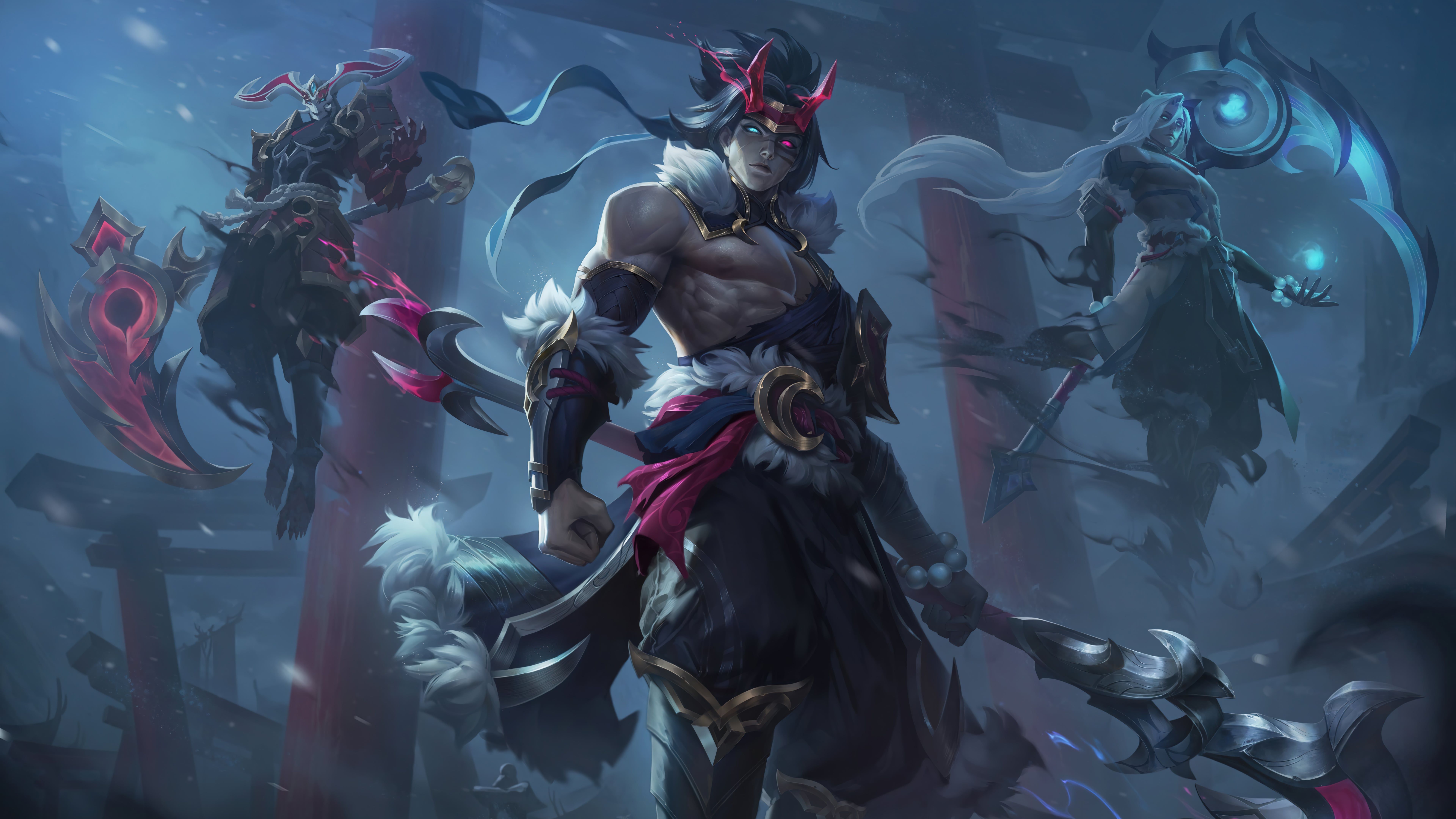 7680x4320 8K UHD+ Snow Moon Kayn Splash Art